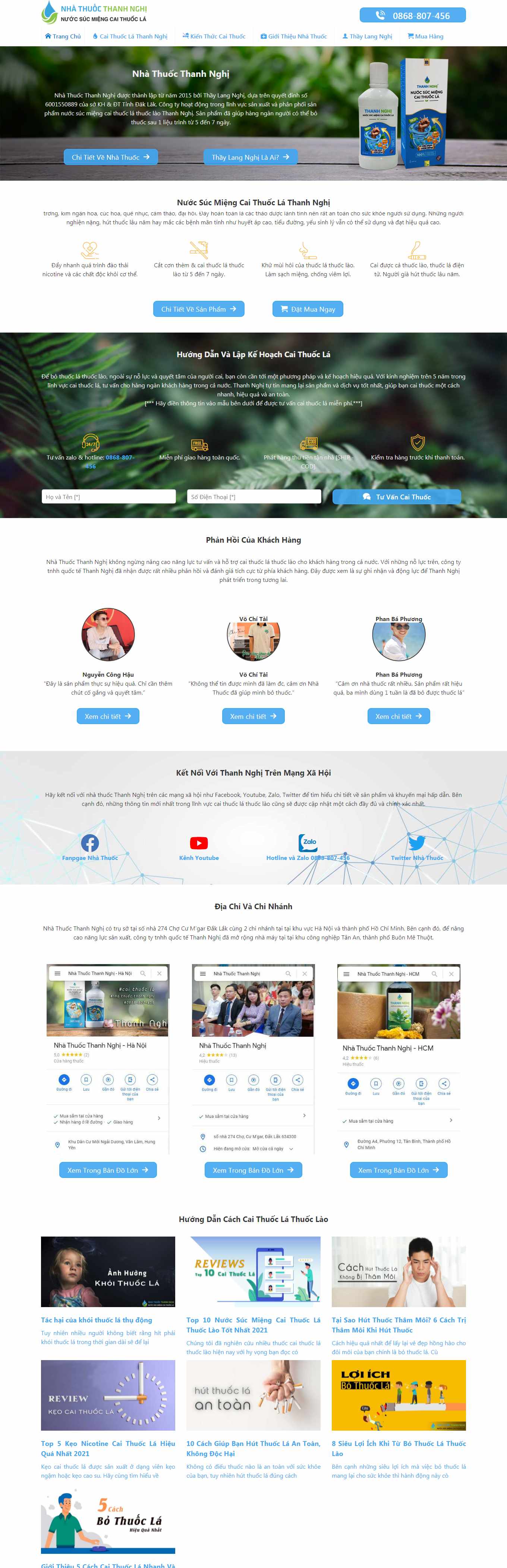 Thiết kế Web nhà thuốc nhathuocthanhnghi.com.vn