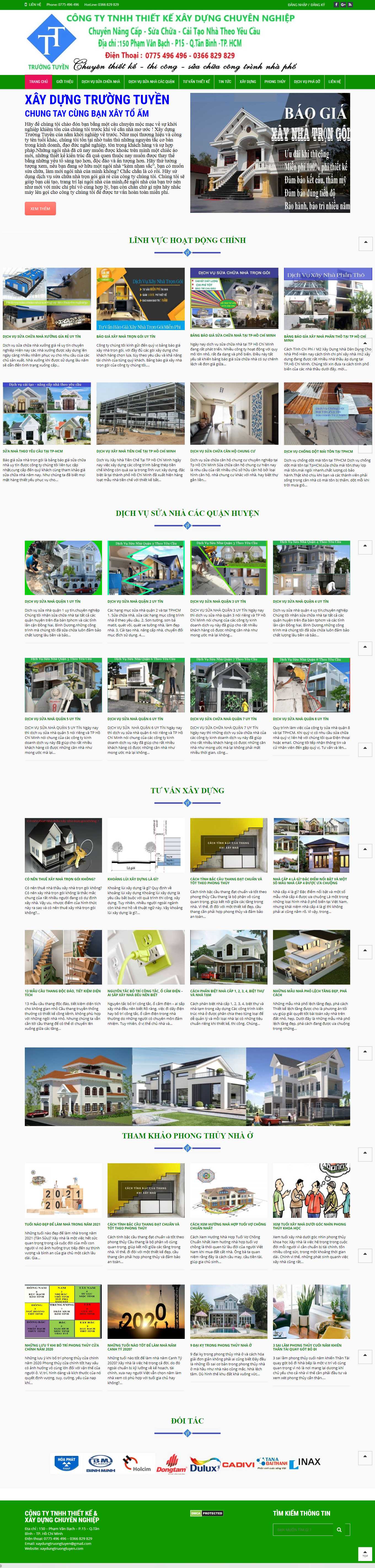 Thiết kế Web phá dỡ công trình xaydungtruongtuyen.com