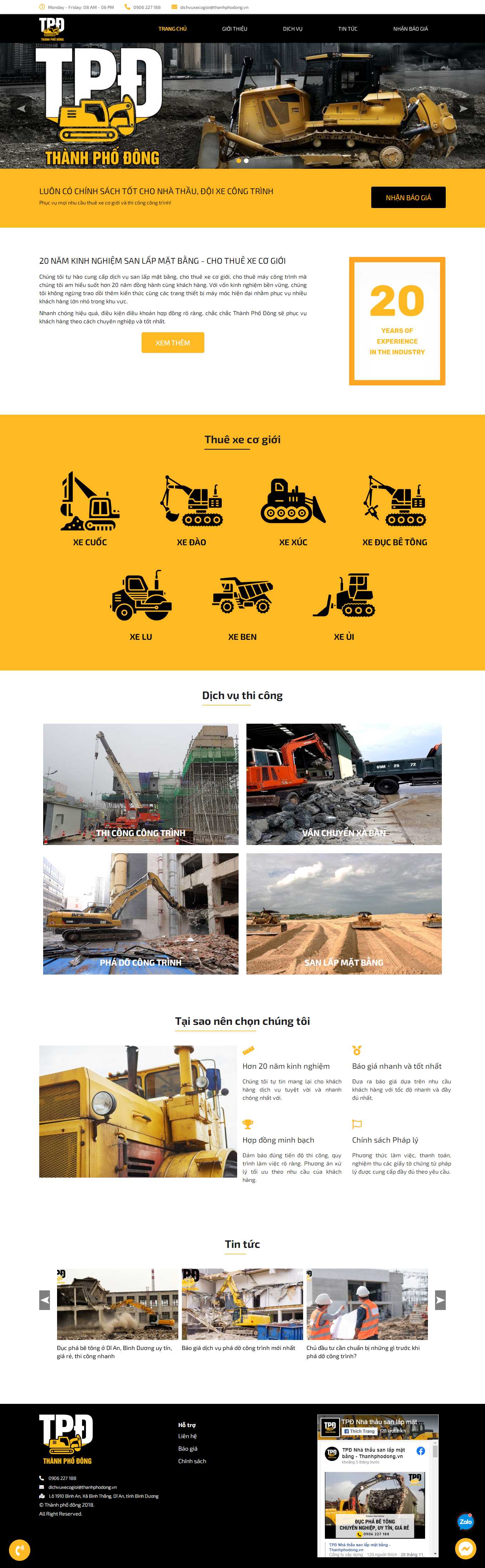 Thiết kế Web phá dỡ công trình thanhphodong.vn