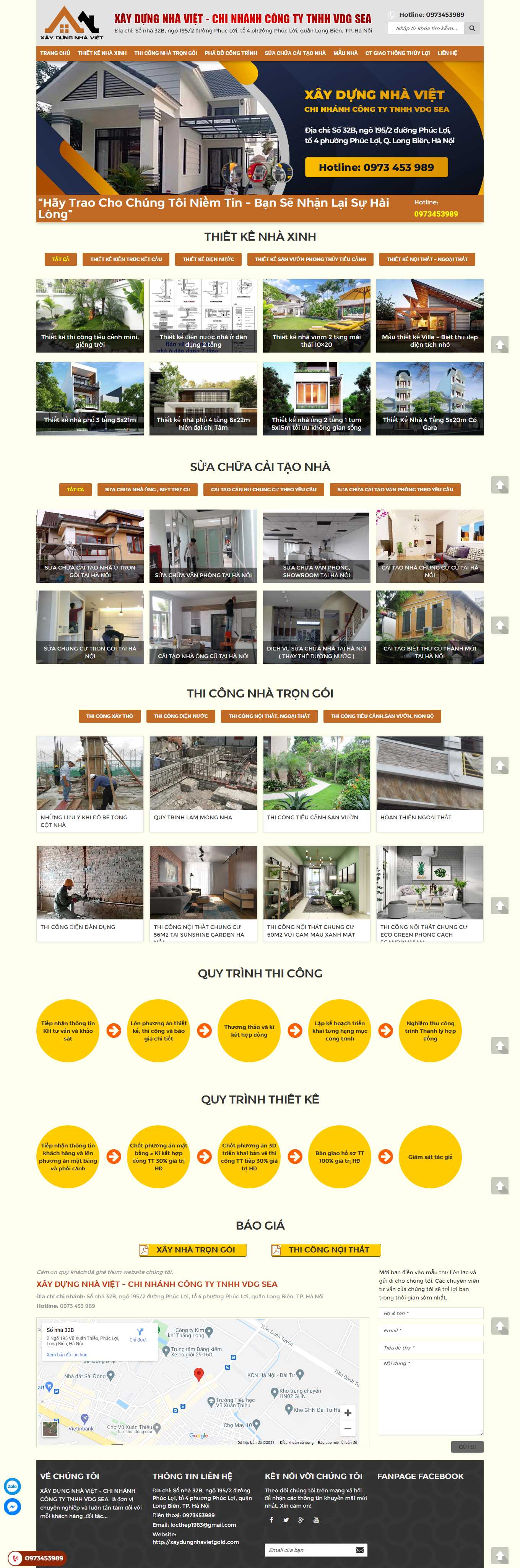 Thiết kế Web phá dỡ công trình xaydungnhavietgold.com