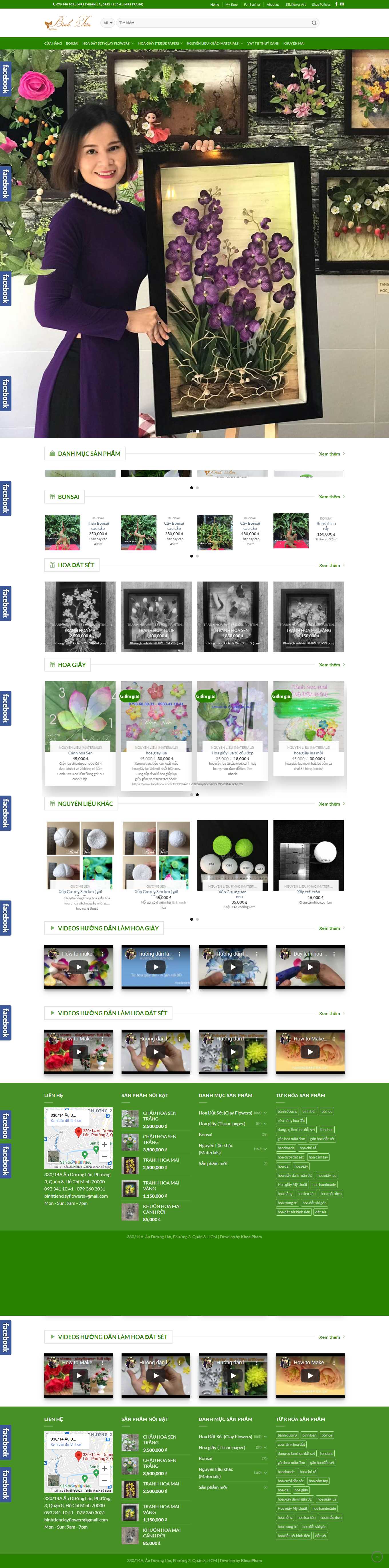 Thiết kế Web bán đồ handmade hoadatsetbinhtien.com