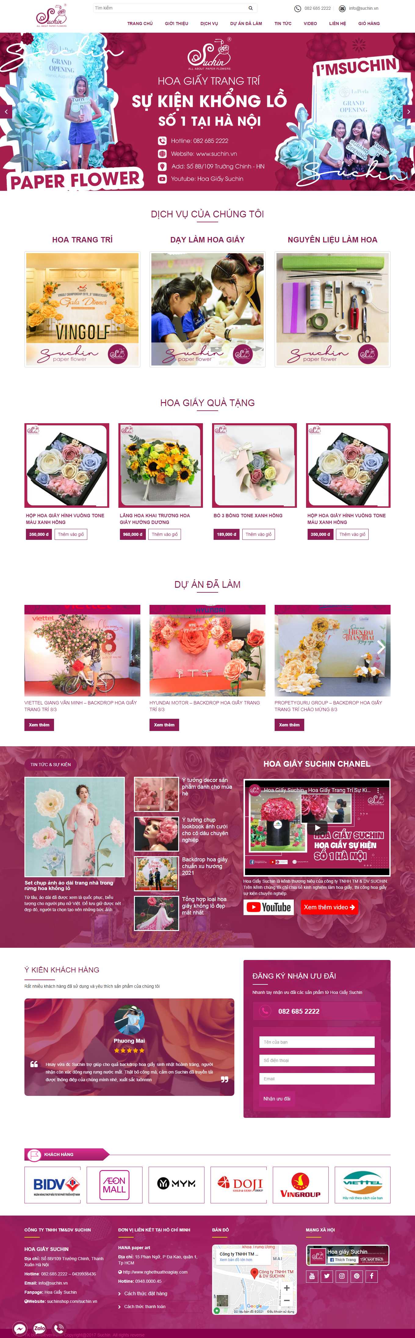 Thiết kế Web bán đồ handmade suchinshop.com