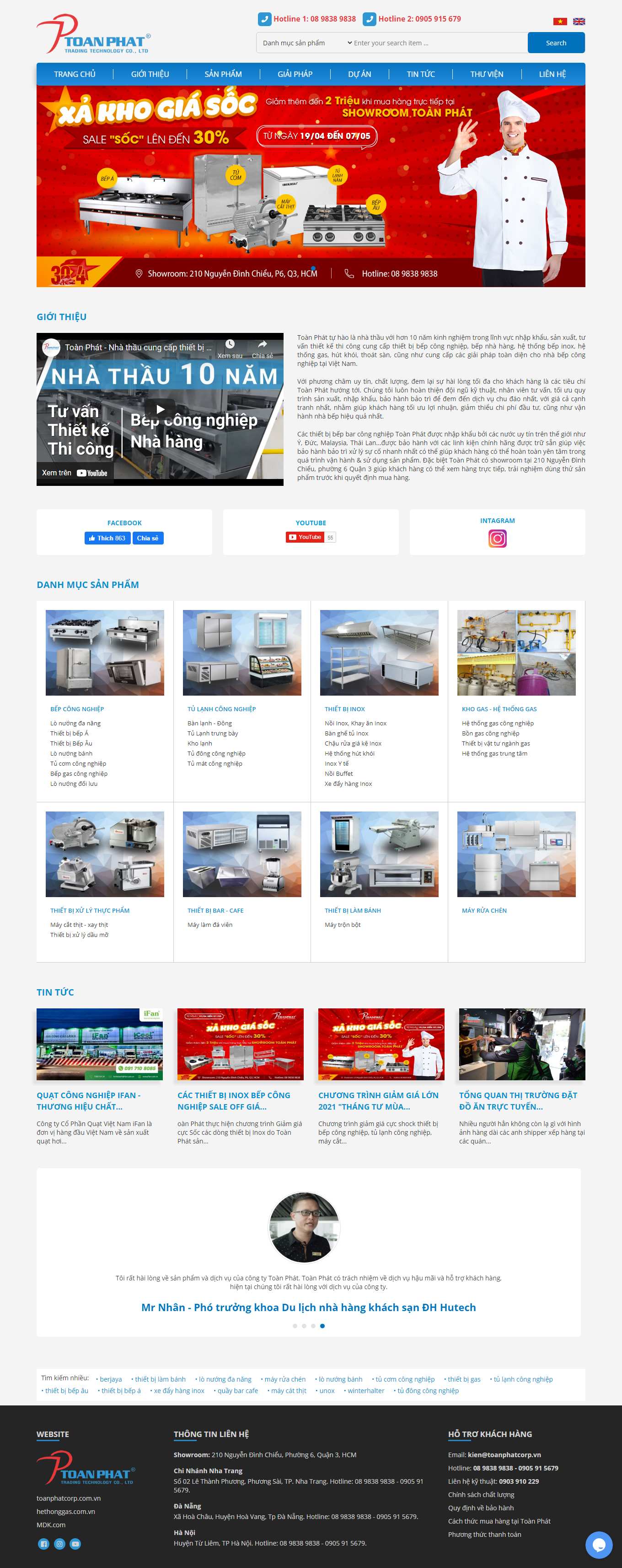 Thiết kế Web bán bếp gas toanphatcorp.vn