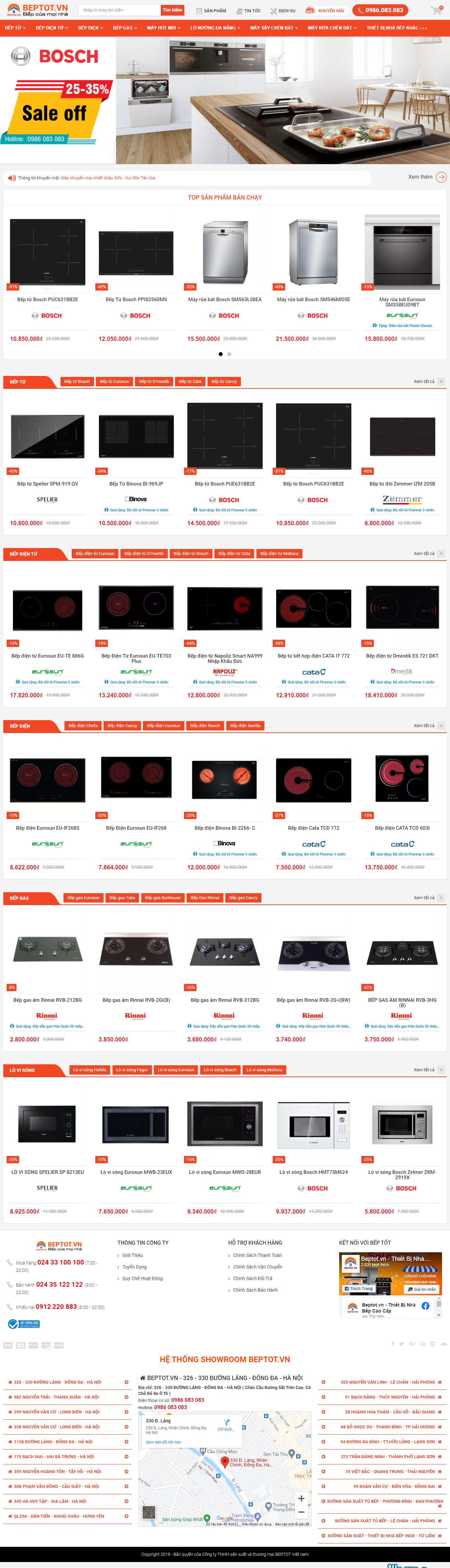 Thiết kế Web bán bếp gas beptot.vn