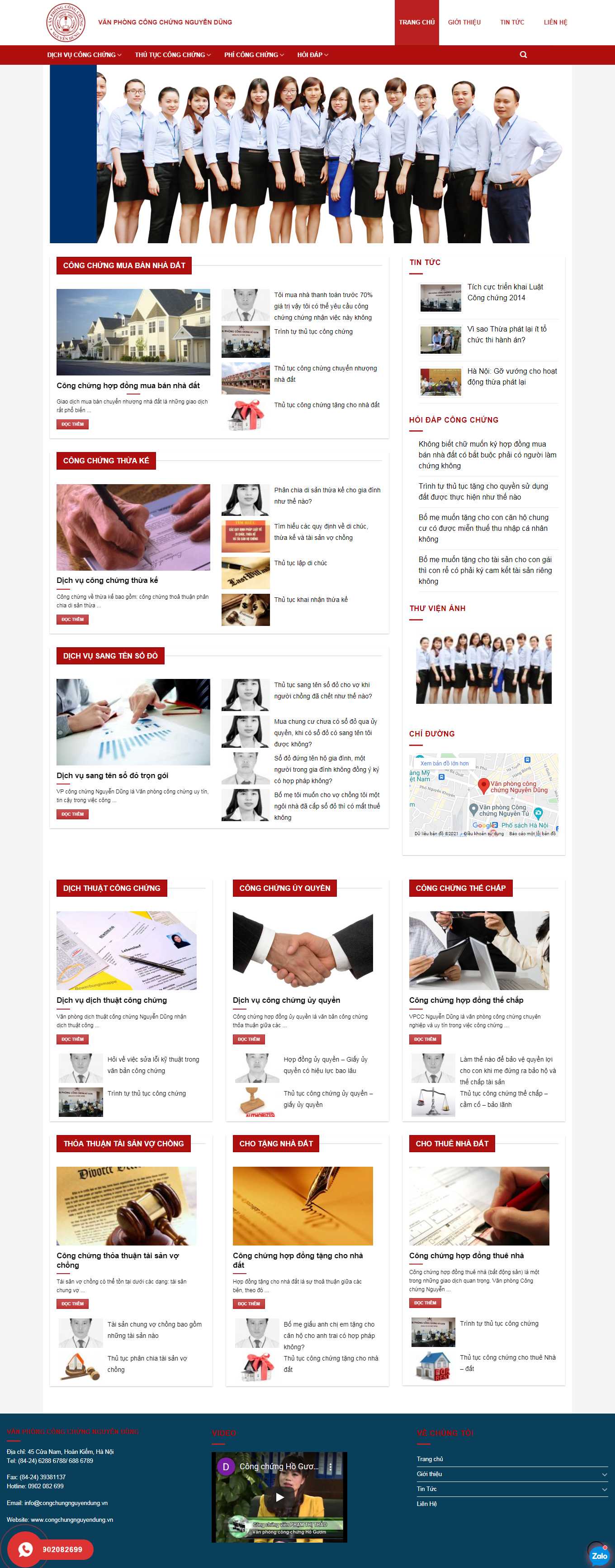 Thiết kế Web dịch thuật công chứng congchungnguyendung.vn