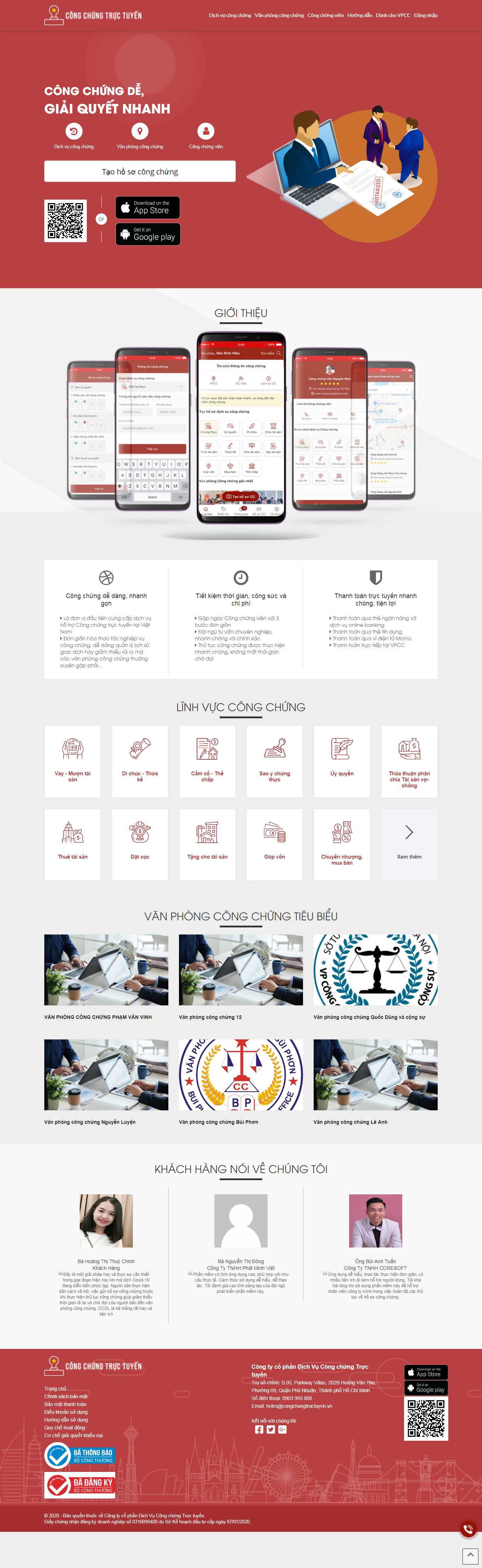 Thiết kế Web dịch thuật công chứng congchungtructuyen.vn