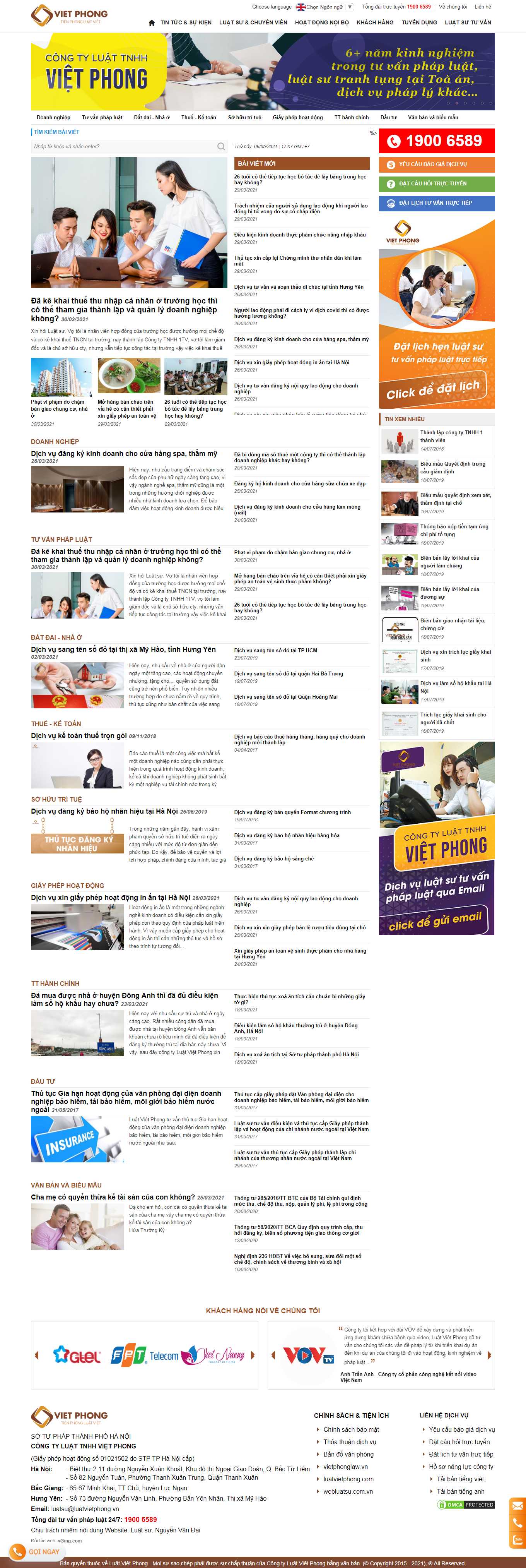 Thiết kế Web dịch thuật công chứng luatvietphong.vn