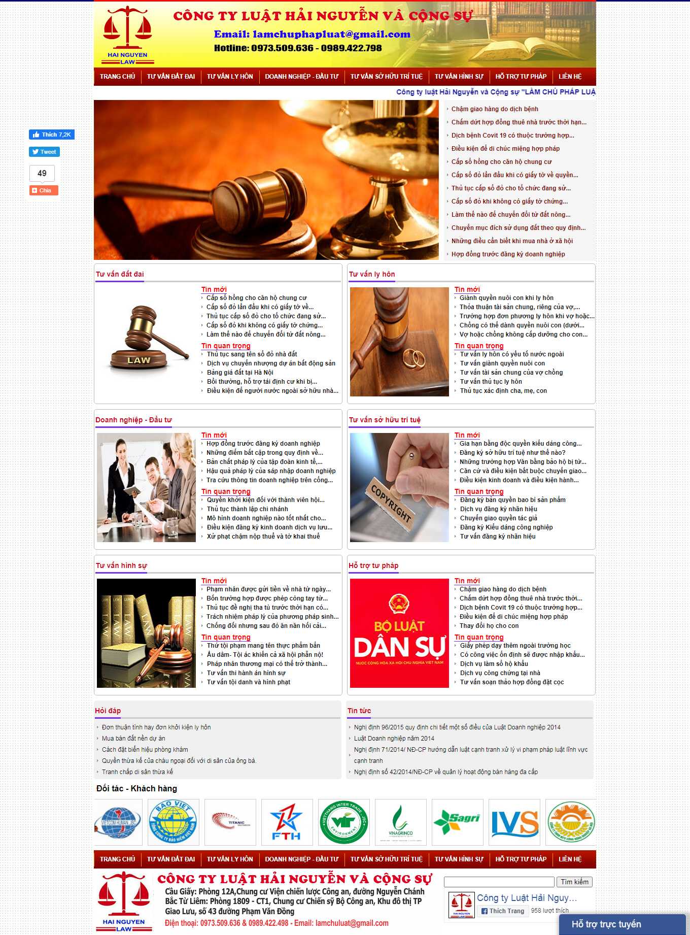 Thiết kế Web dịch thuật công chứng lamchuphapluat.vn