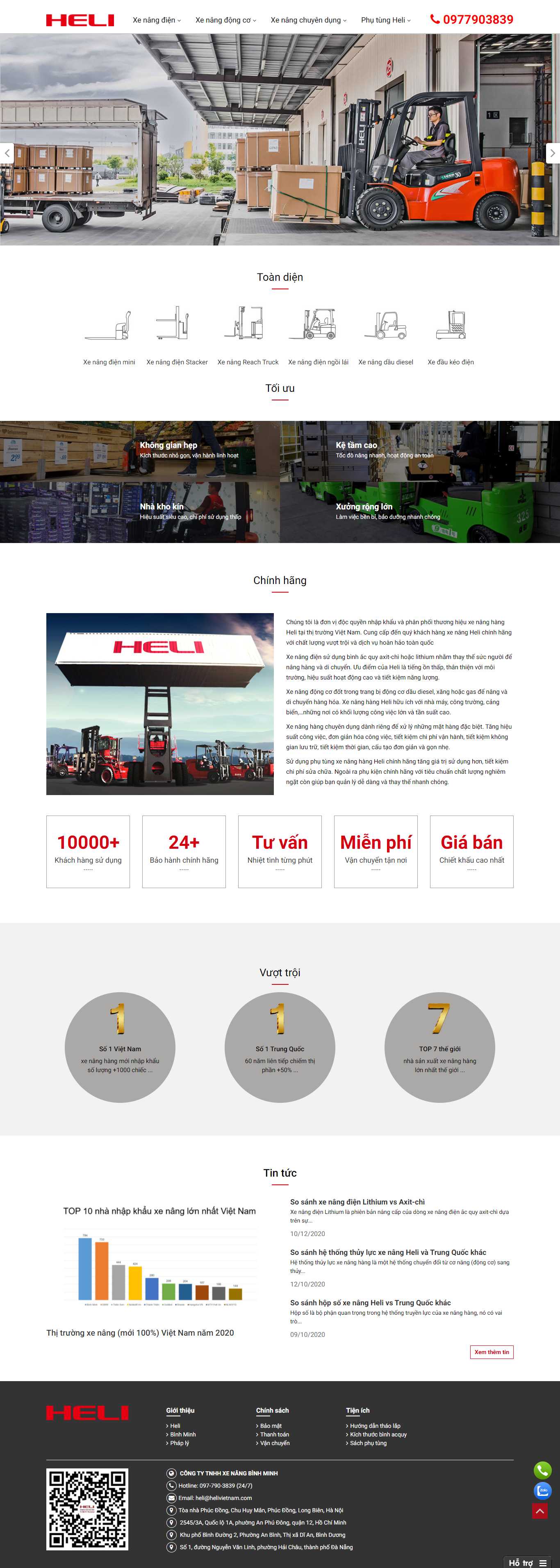 Thiết kế Web tập đoàn tổng công ty xenangheli.com