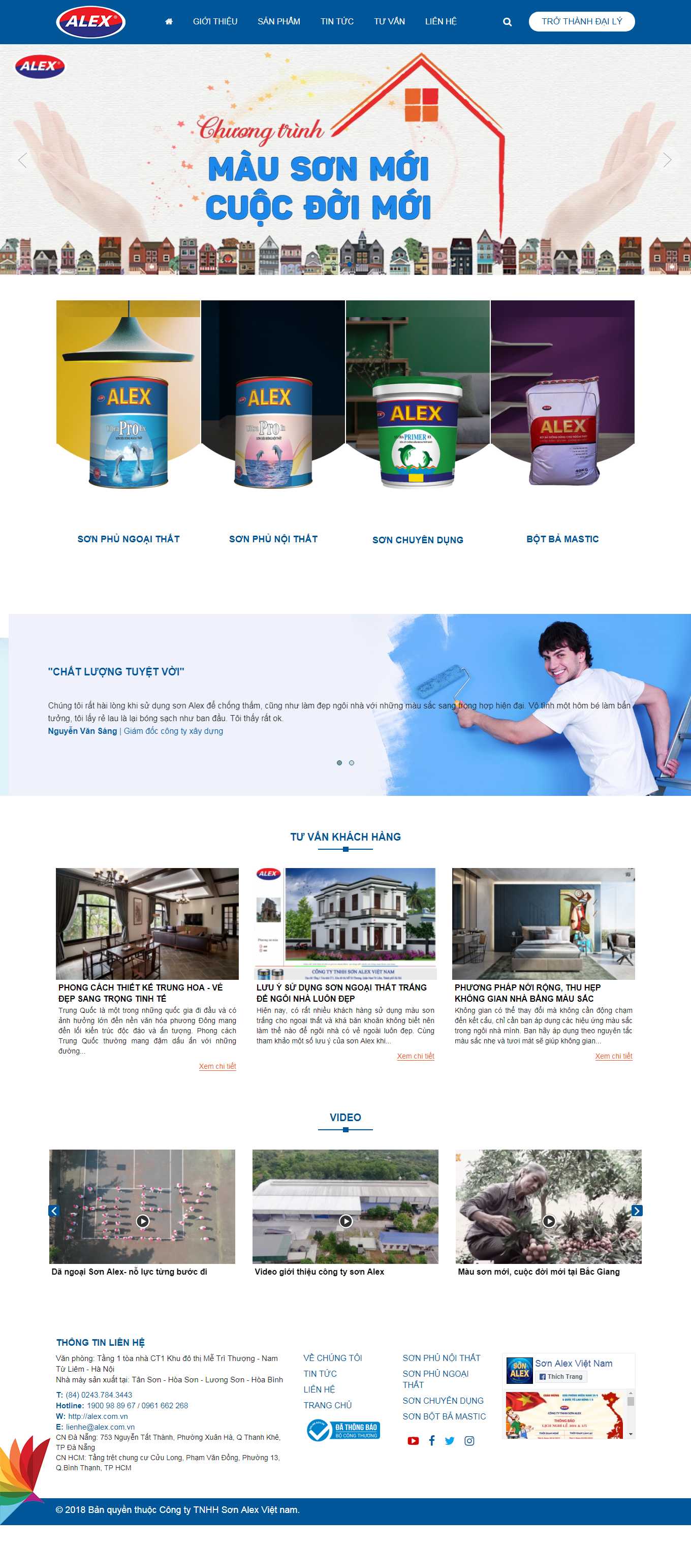 Thiết kế Web tập đoàn tổng công ty alex.com.vn