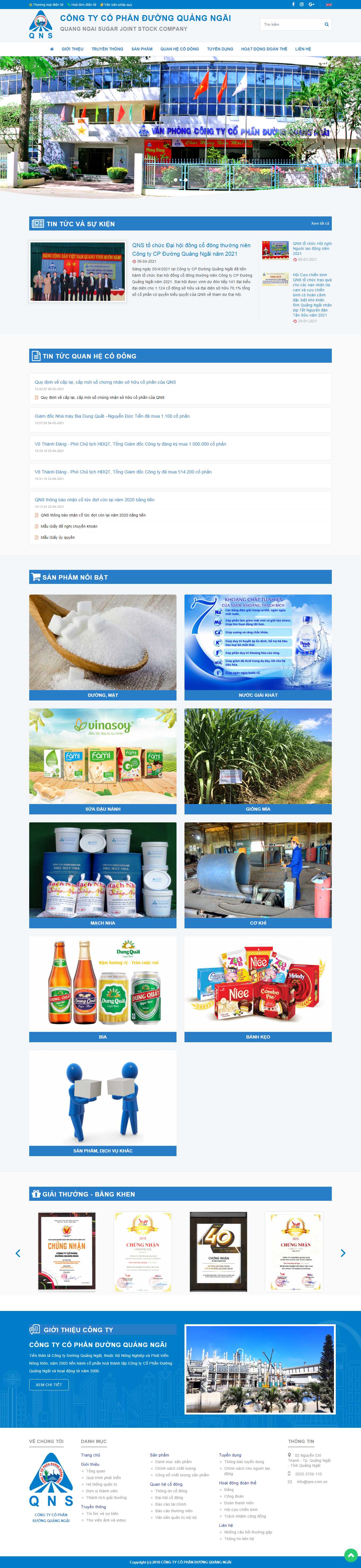 Thiết kế Web tập đoàn tổng công ty qns.com.vn
