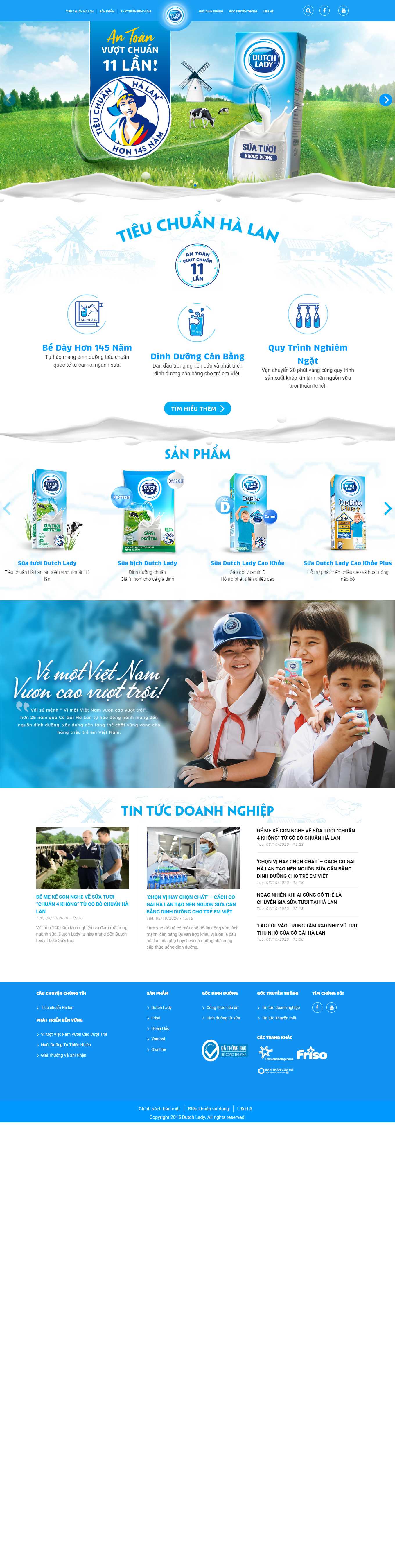 Thiết kế Web tập đoàn tổng công ty dutchlady.com.vn