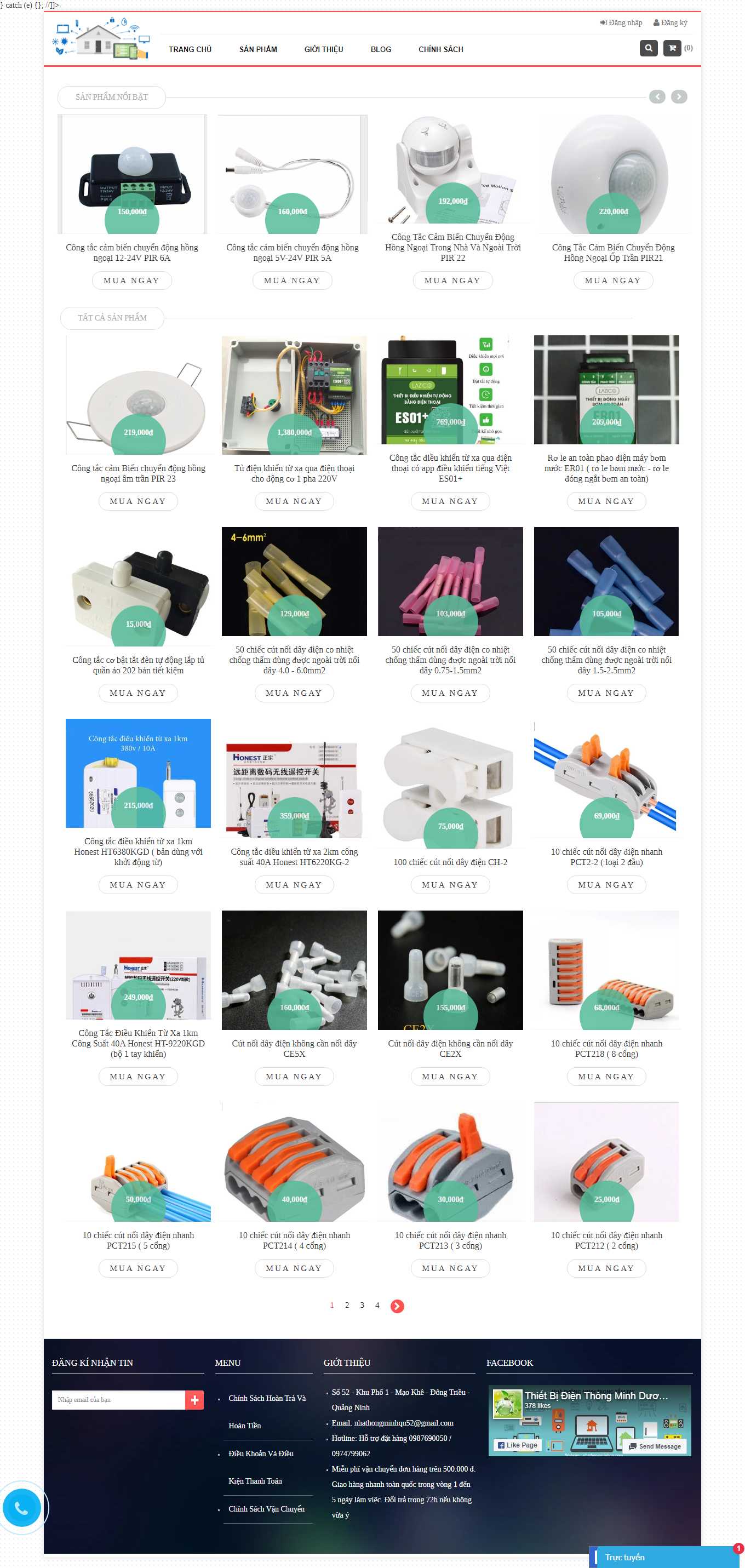 Thiết kế Web thiết bị âm thanh ánh sáng nhathongminhqn.com