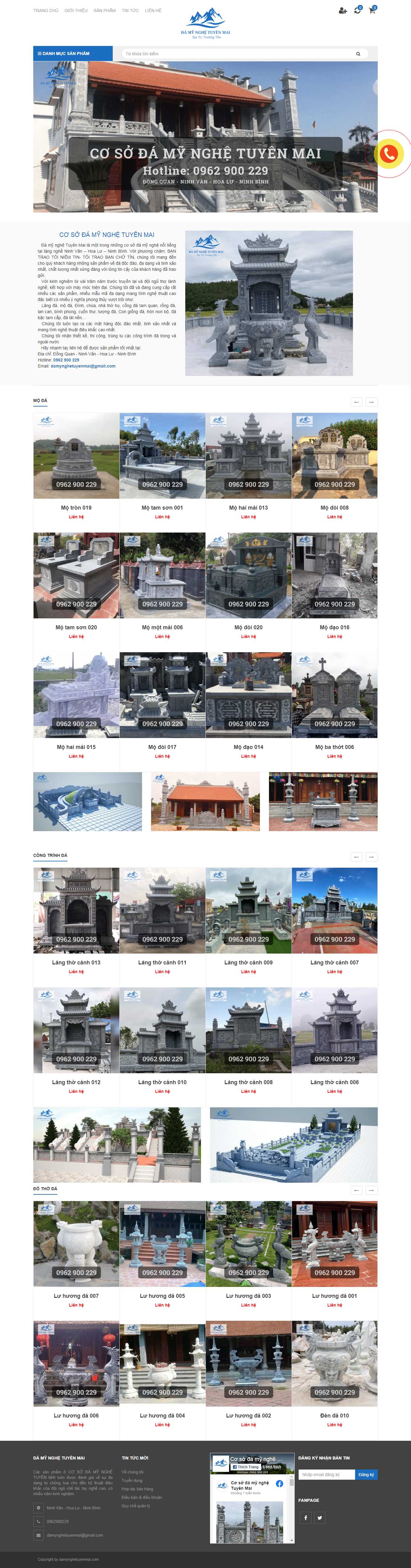 Thiết kế Web đá mỹ nghệ damynghetuyenmai.com