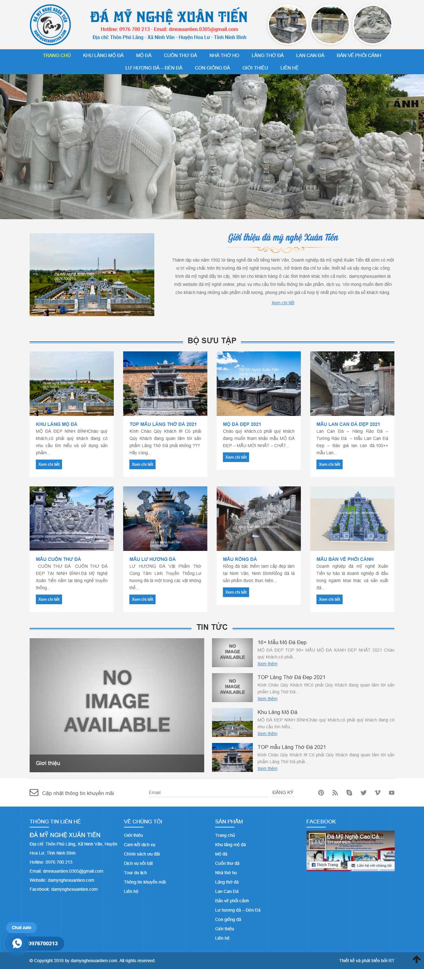 Thiết kế Web đá mỹ nghệ damynghexuantien.com