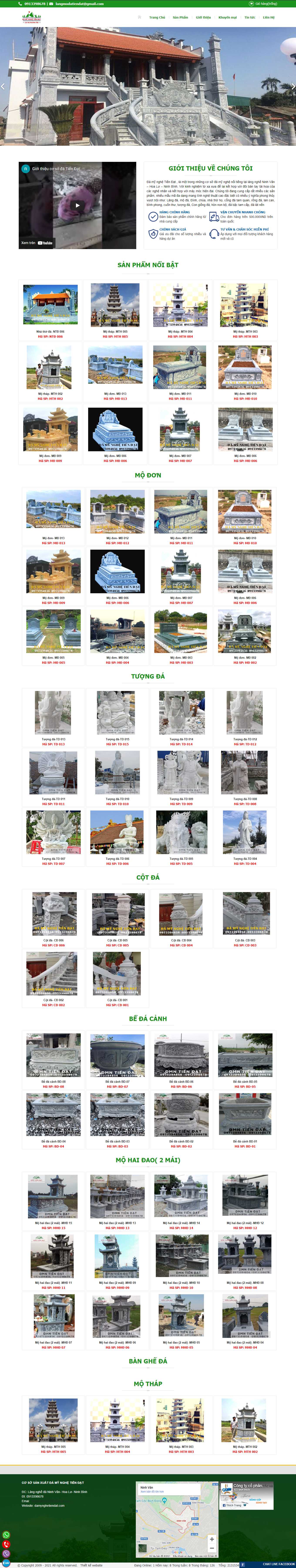 Thiết kế Web đá mỹ nghệ damynghetiendat.com