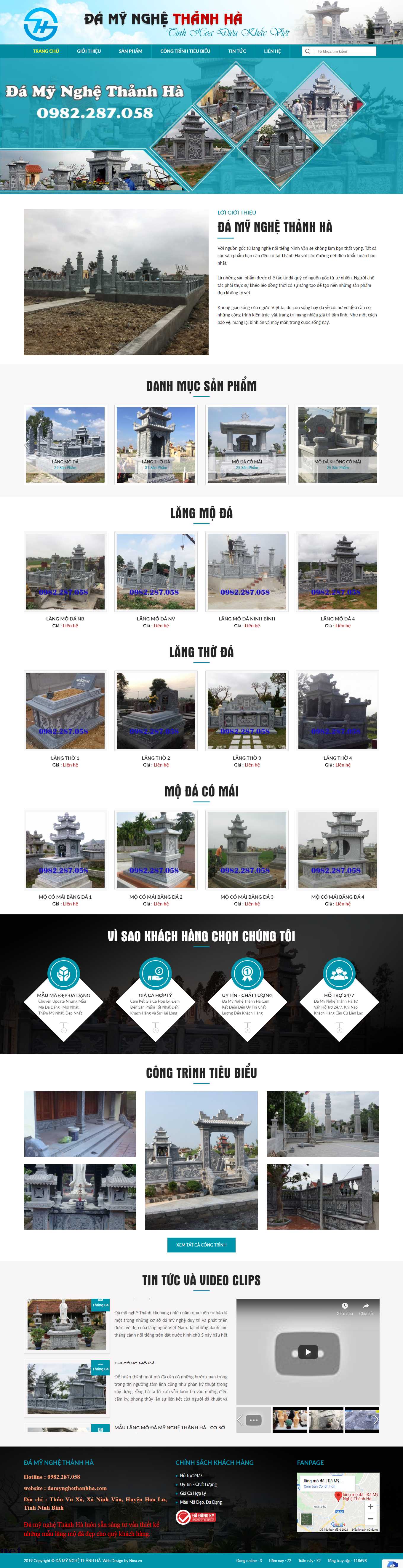 Thiết kế Web đá mỹ nghệ damynghethanhha.com