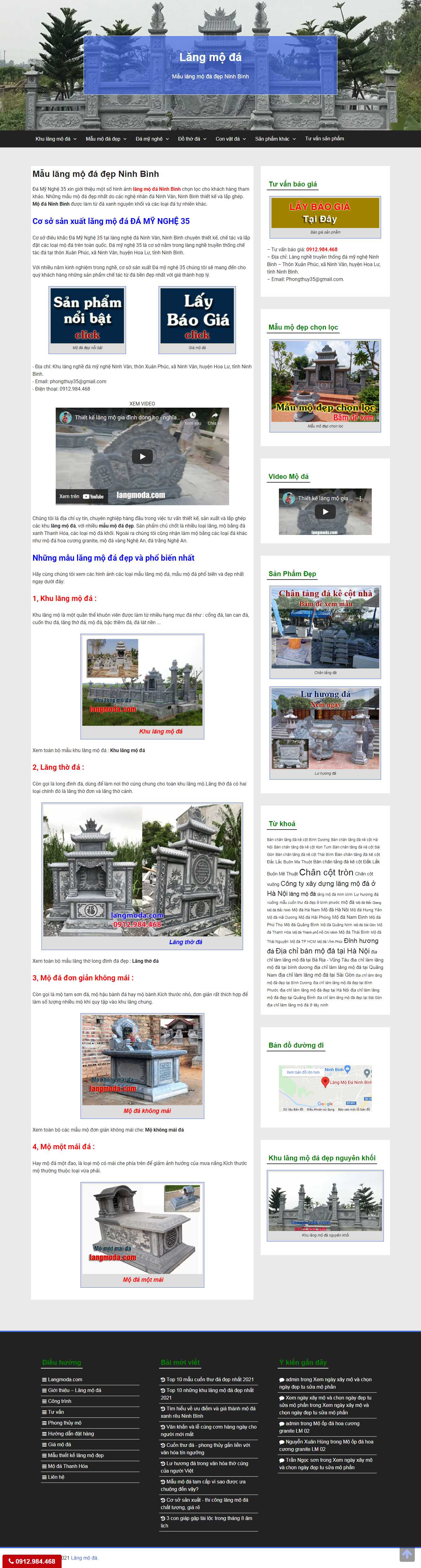 Thiết kế Web đá mỹ nghệ langmoda.com