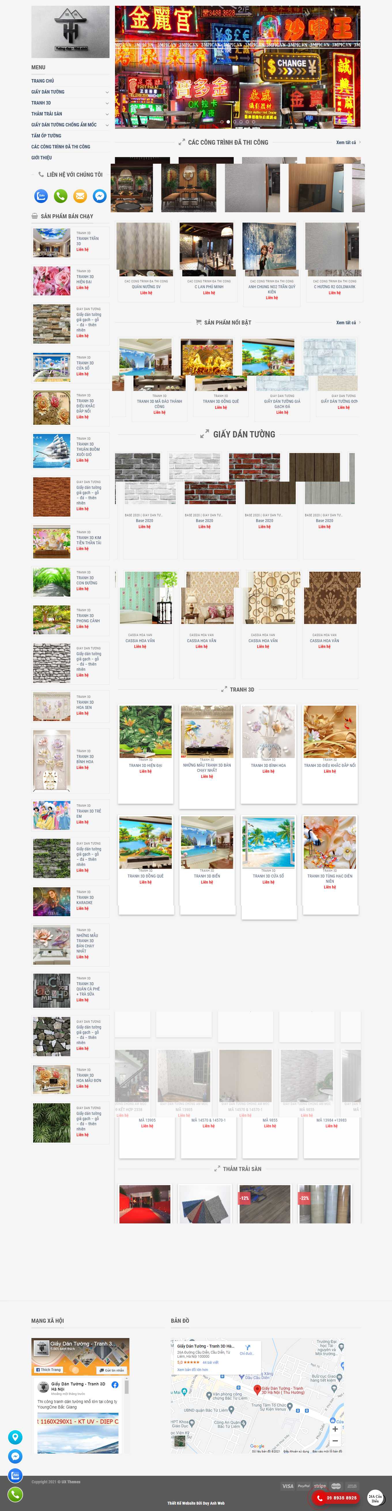Thiết kế Web giấy dán tường cao cấp dantuongthuhuong.com