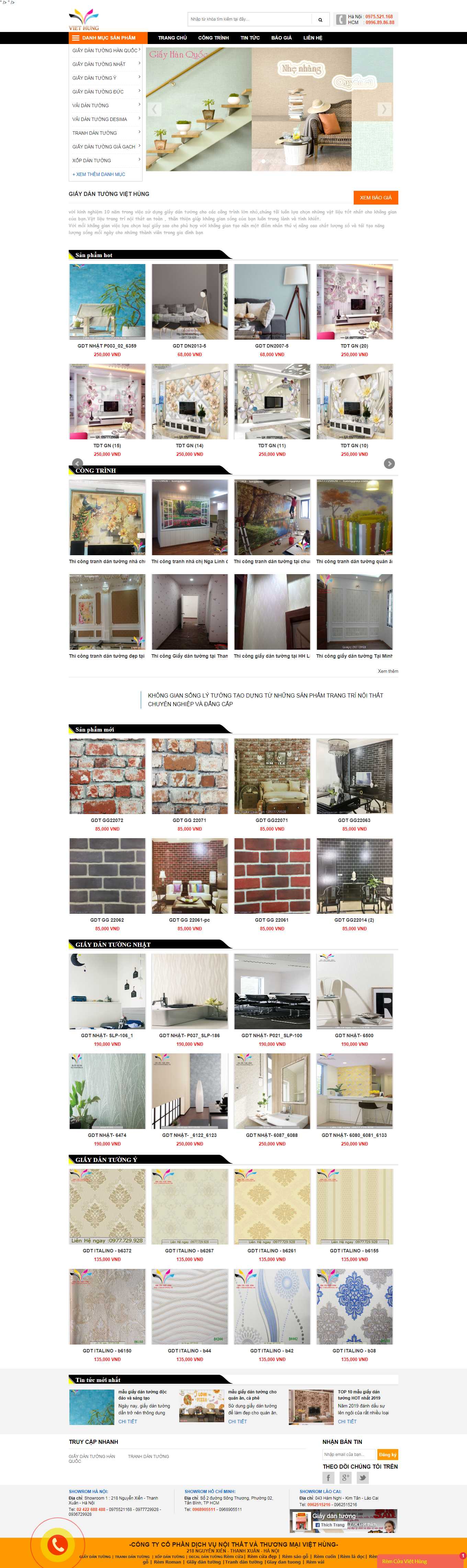 Thiết kế Web giấy dán tường cao cấp tuonggiay.com