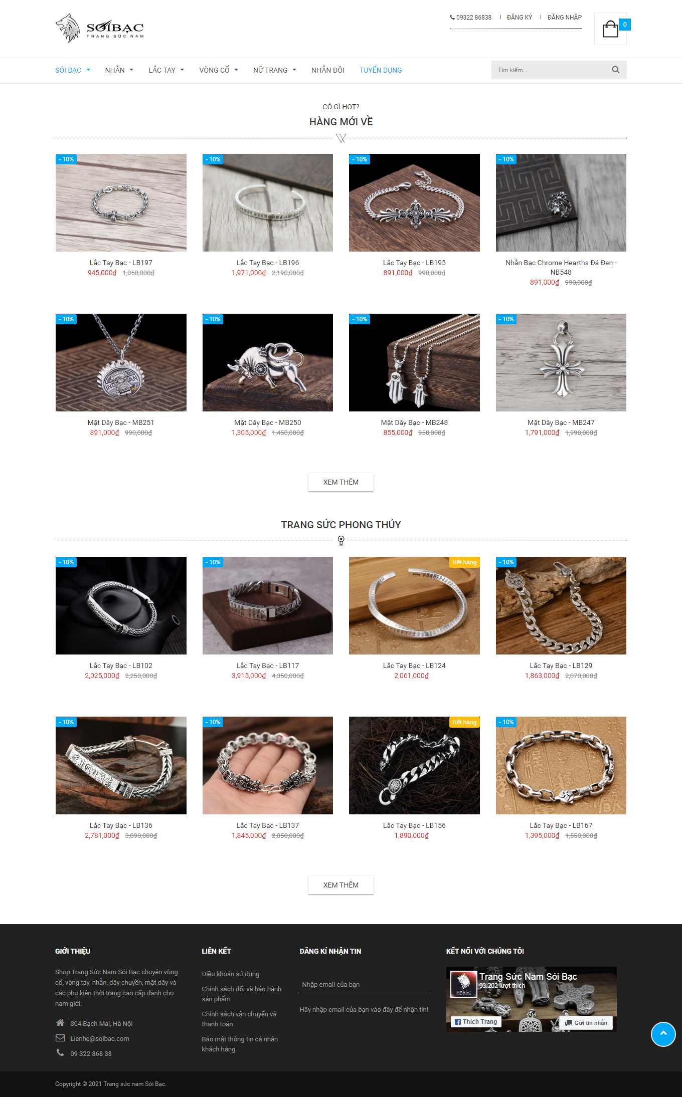 Thiết kế Web vàng bạc, đá quý, trang sức soibac.com