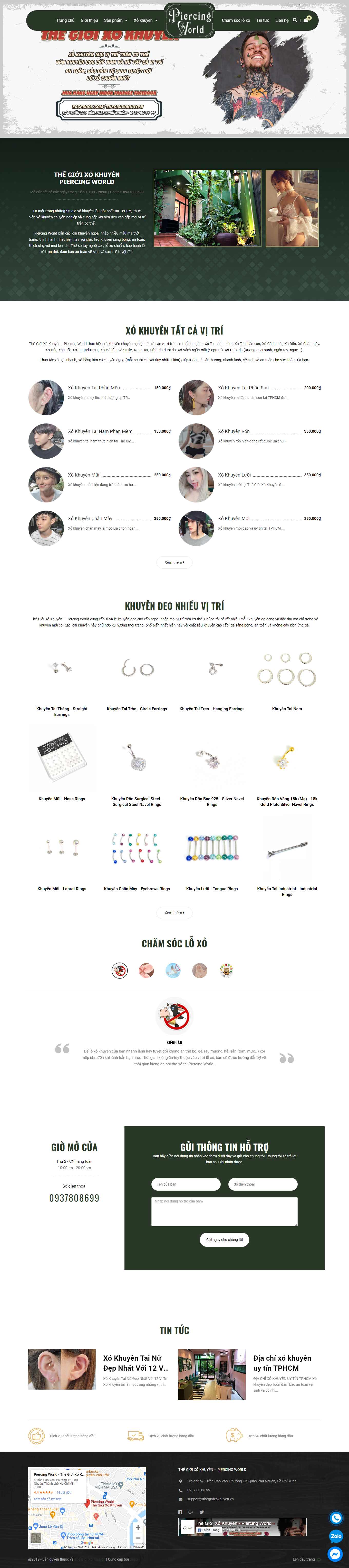 Thiết kế Web vàng bạc, đá quý, trang sức thegioixokhuyen.vn