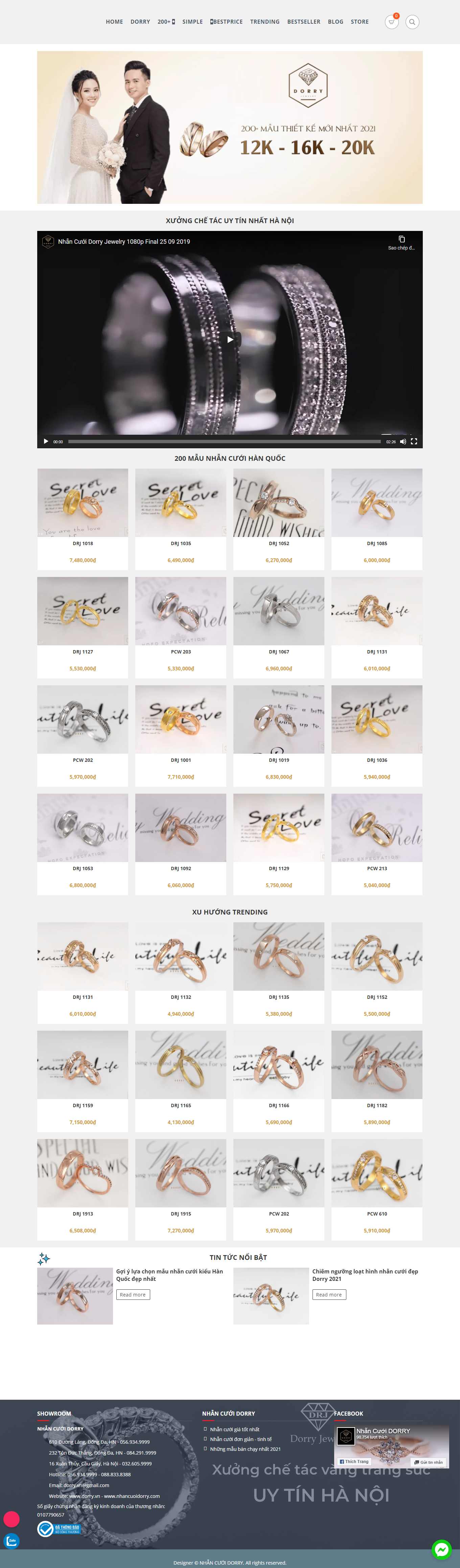 Thiết kế Web vàng bạc, đá quý, trang sức nhancuoidorry.com