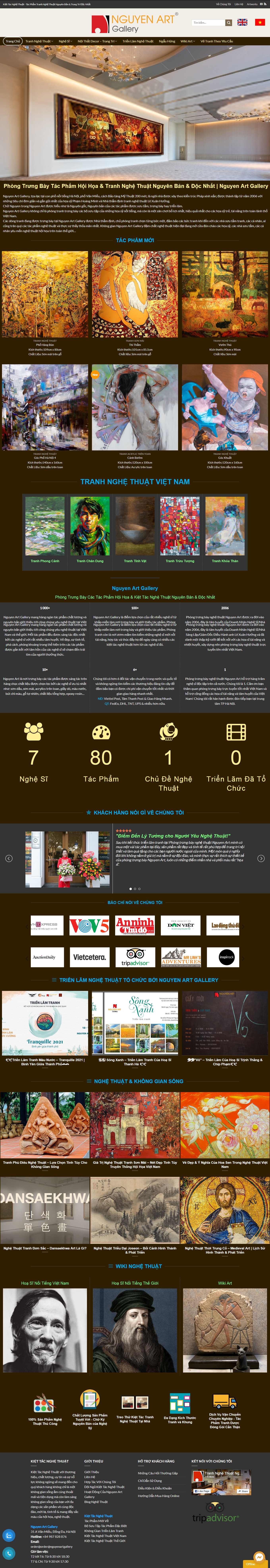 Thiết kế Web bán khung tranh ảnh kiettacnghethuat.com