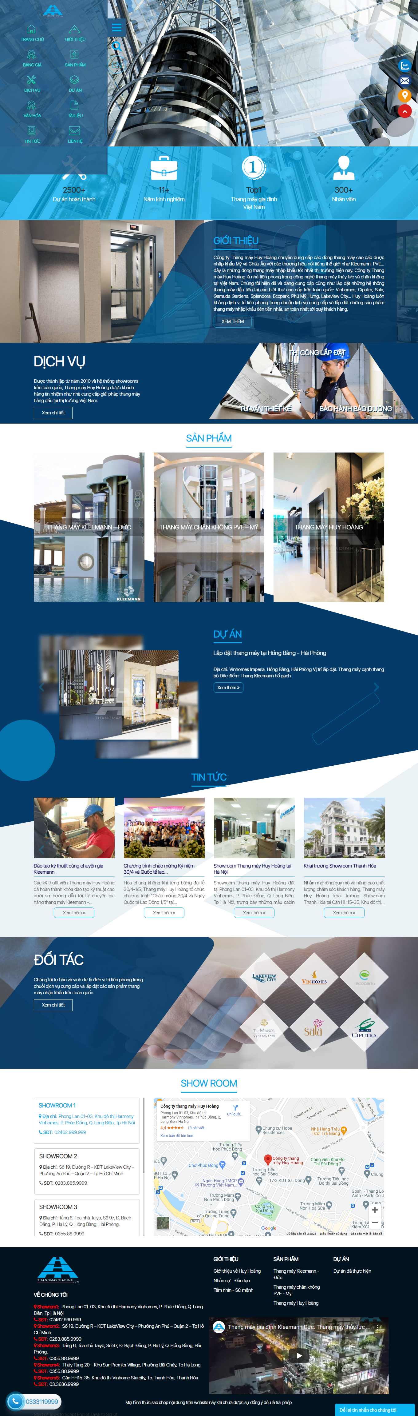 Thiết kế Web bán thang máy thangmaygiadinh.vn