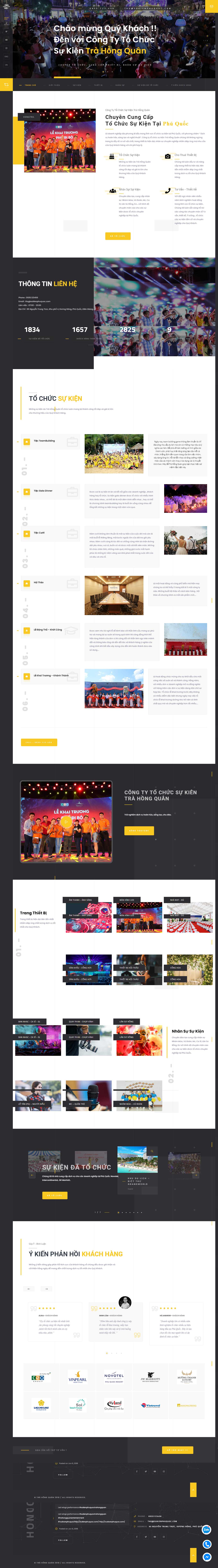 Thiết kế Web tổ chức sự kiện, truyền thông sukienphuquoc.com