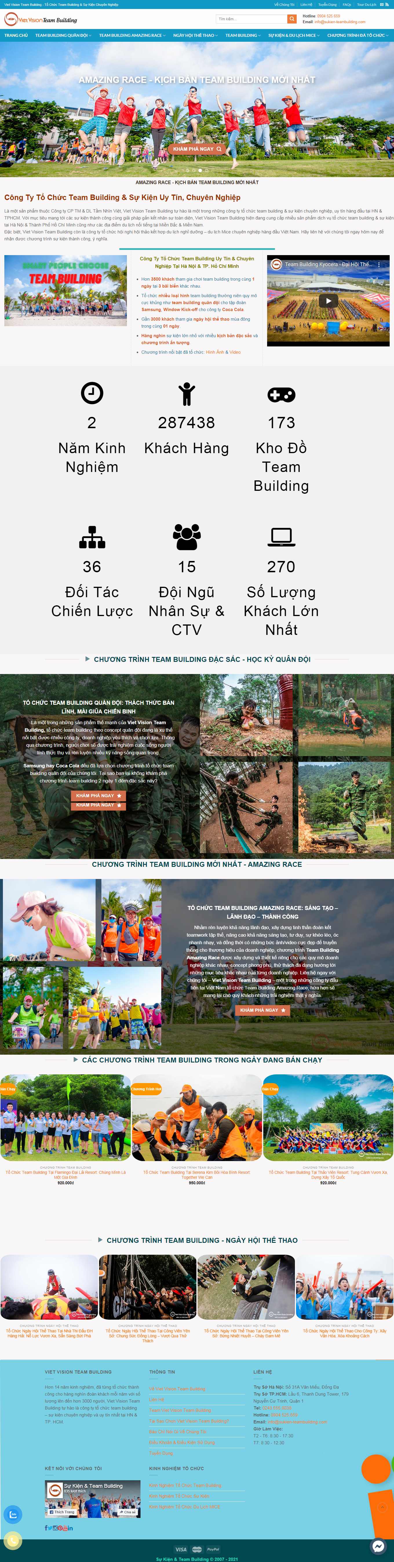 Thiết kế Web tổ chức sự kiện, truyền thông sukien-teambuilding.com