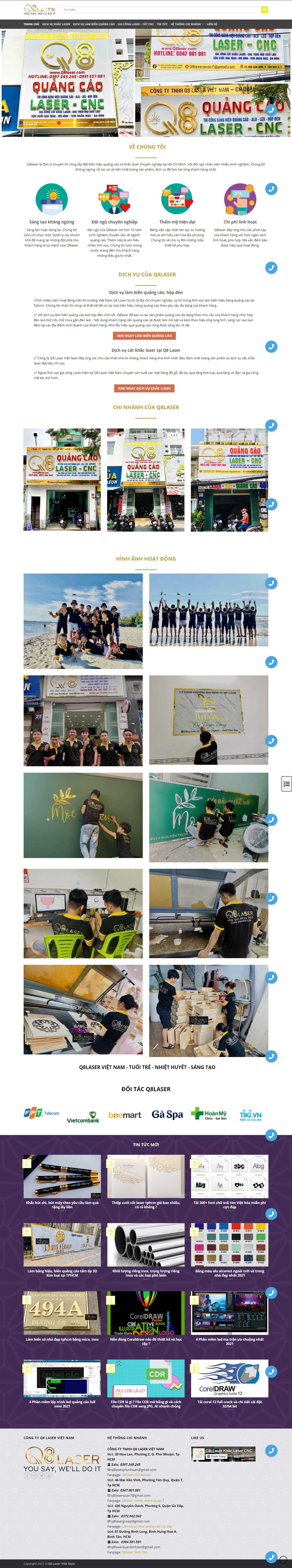 Thiết kế Web bán bàn ghế văn phòng q8laser.com