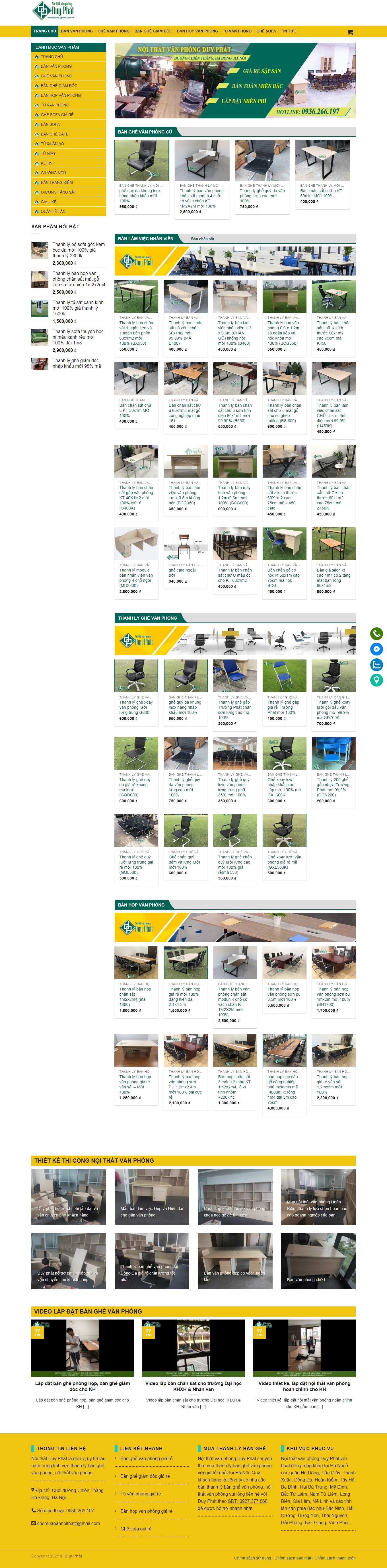 Thiết kế Web bán bàn ghế văn phòng noithatduyphat.vn
