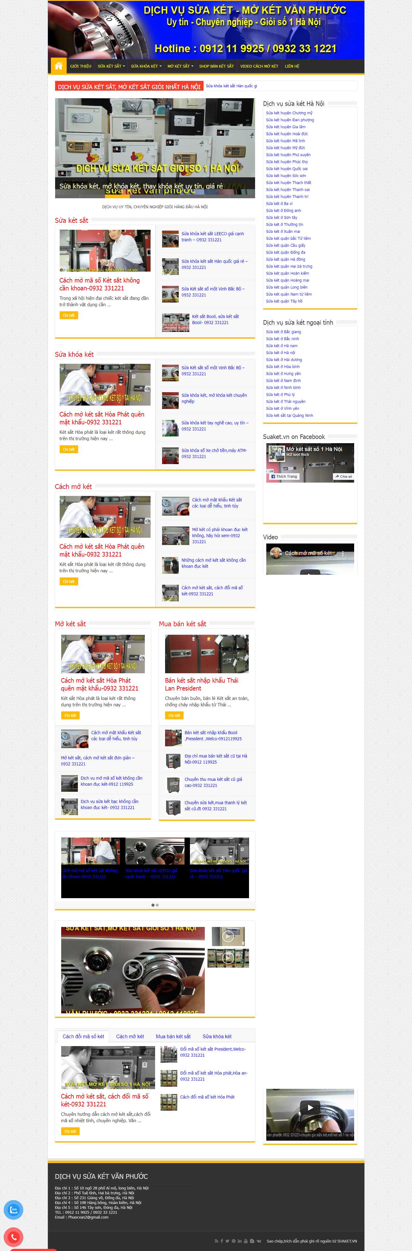 Thiết kế Web bán két sắt suaket.vn