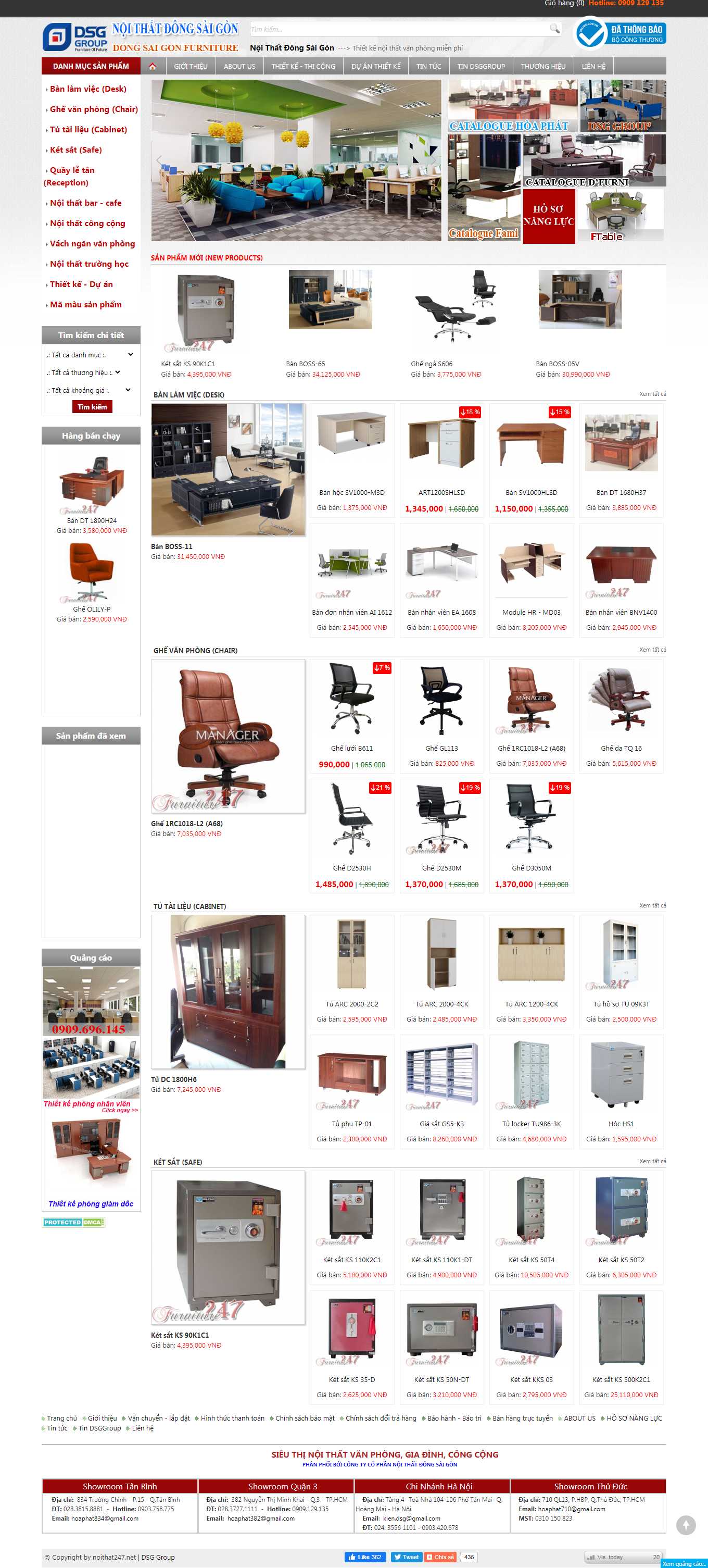 Thiết kế Web bán két sắt noithat247.net