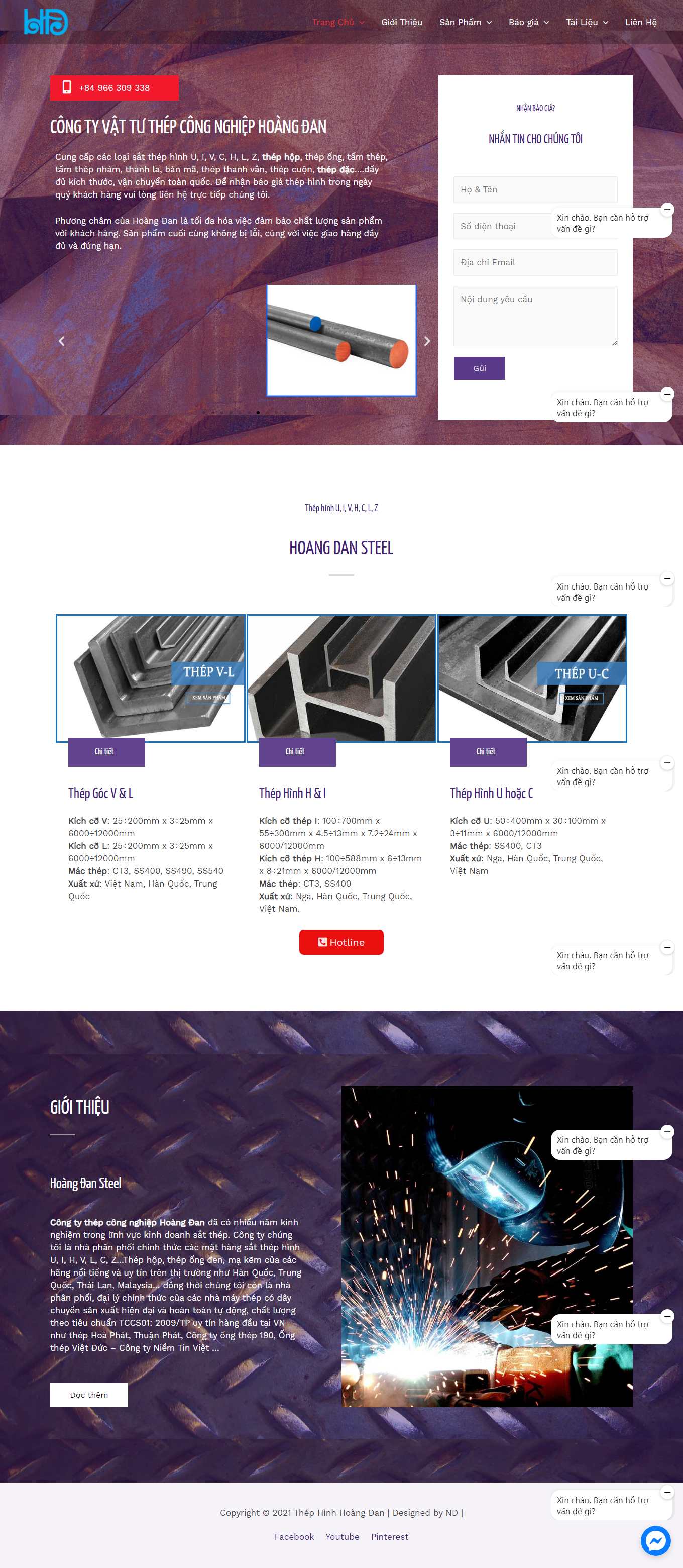 Thiết kế Web tấm lợp nhựa, tôn kim loại thephinhhoangdan.com