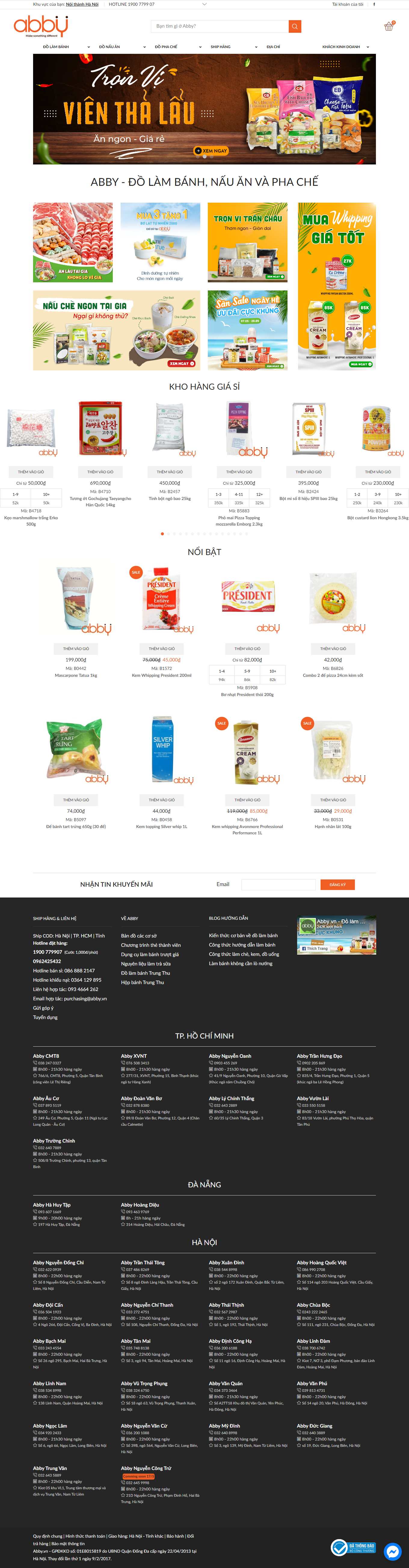 Thiết kế Web bán bánh pizza abby.vn