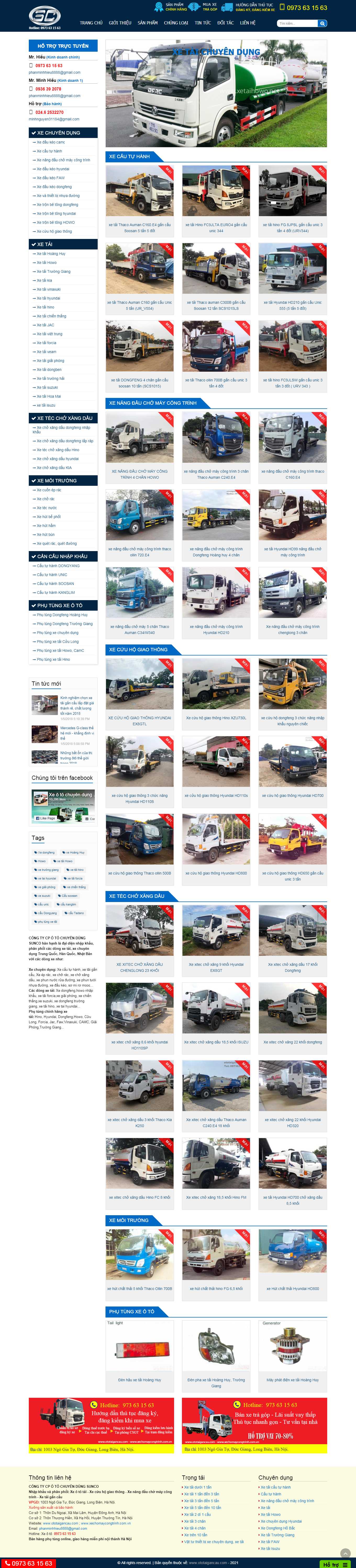 Thiết kế Web bán đồ chơi ô tô, linh kiện ô tô ototaigancau.com