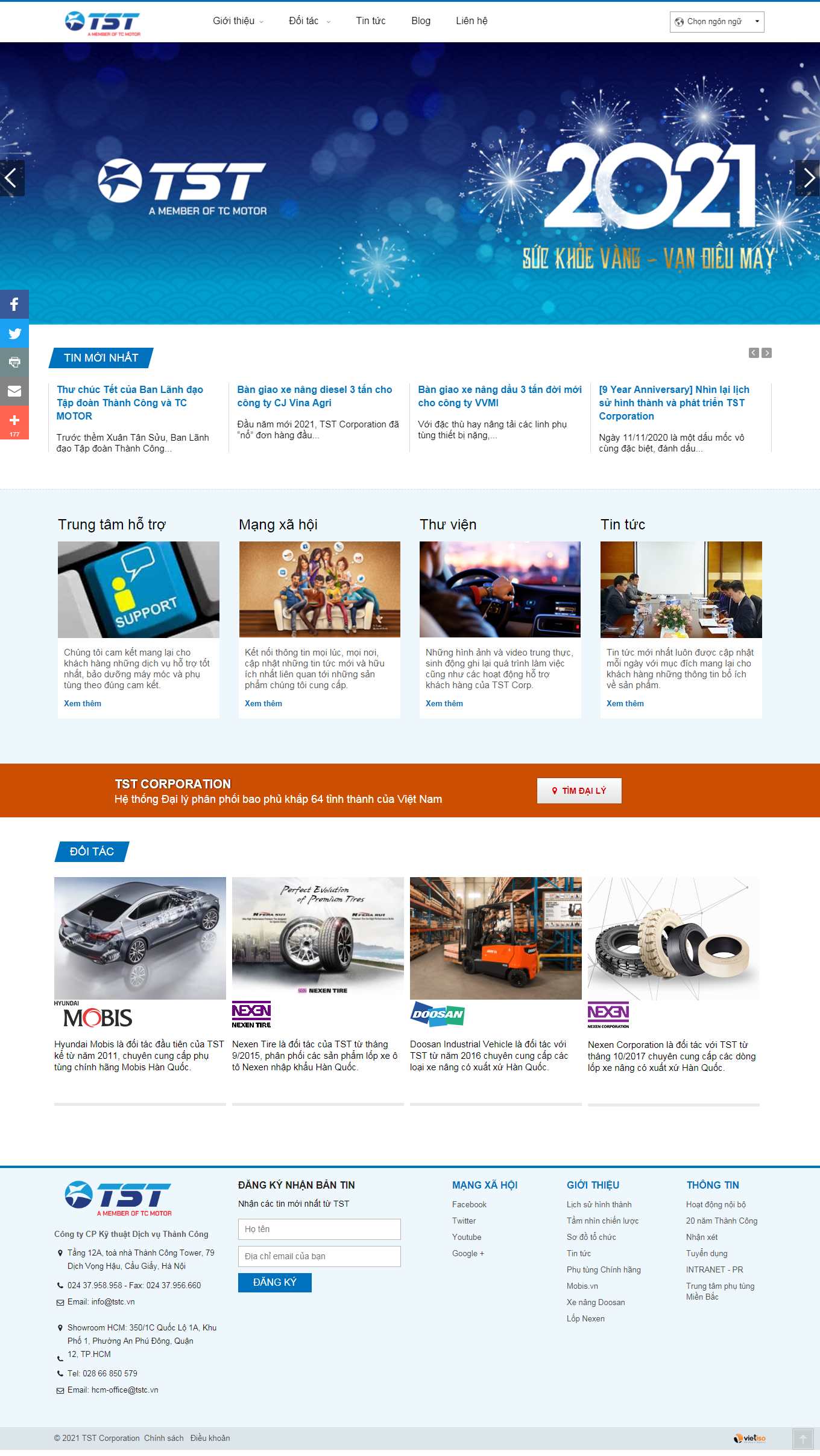 Thiết kế Web bán đồ chơi ô tô, linh kiện ô tô tstc.vn