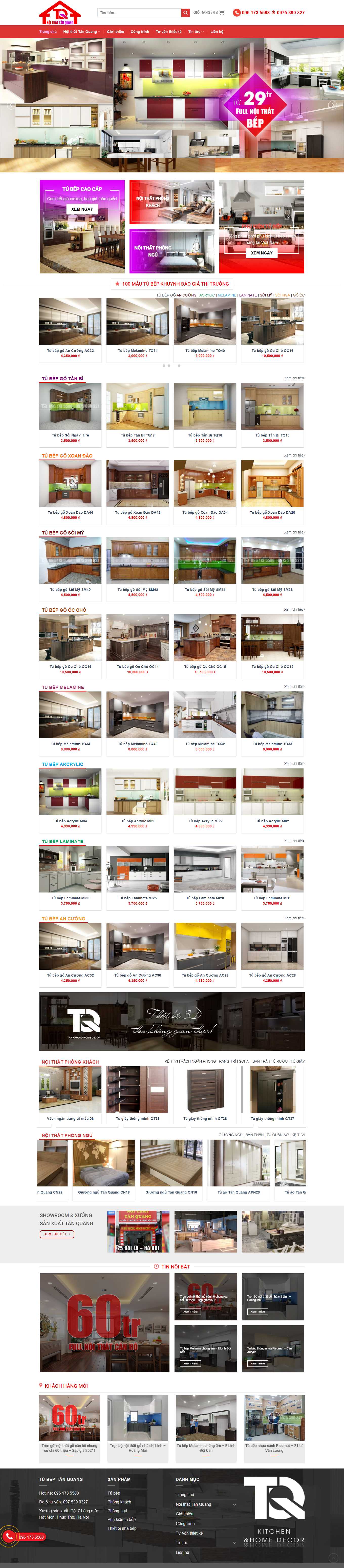 Thiết kế Web thiết bị nhà bếp cao cấp tubeptanquang.com