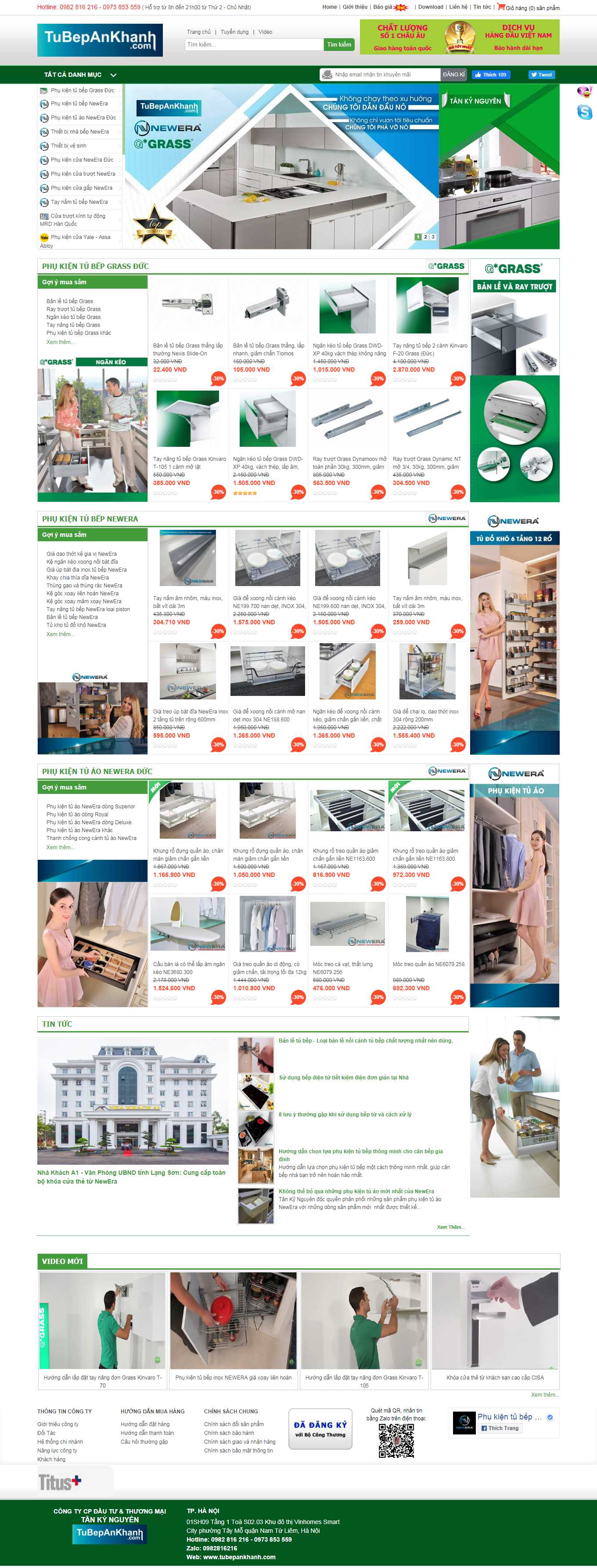 Thiết kế Web thiết bị nhà bếp cao cấp tubepankhanh.com