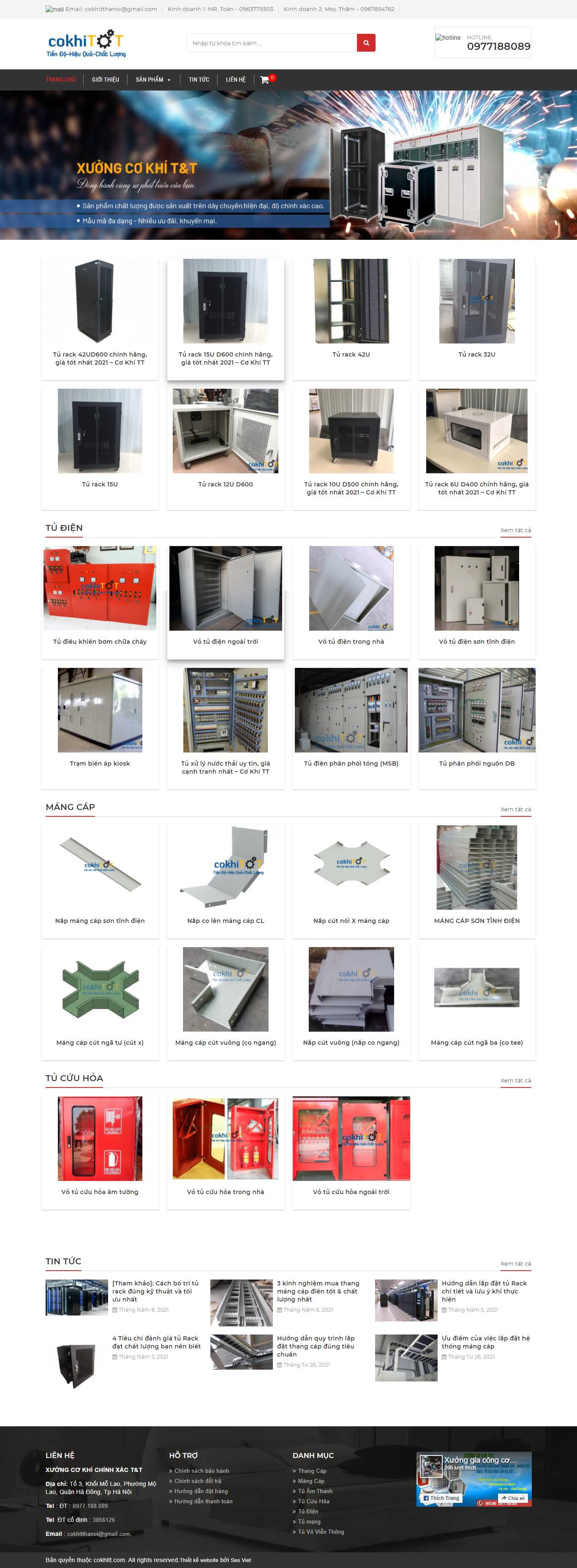 Thiết kế Web xưởng cơ khí cokhitt.com
