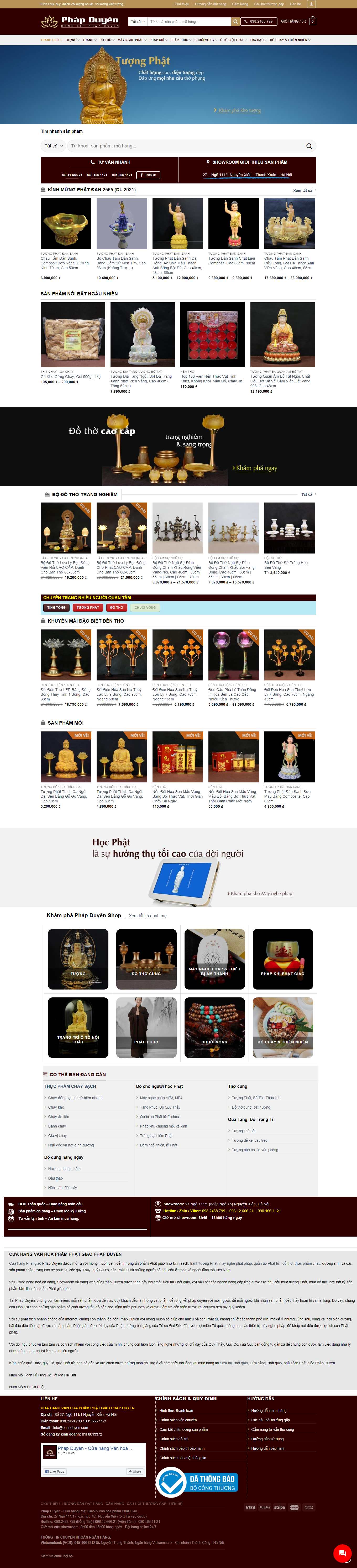 Thiết kế Web bán đồ ăn chay phapduyen.com