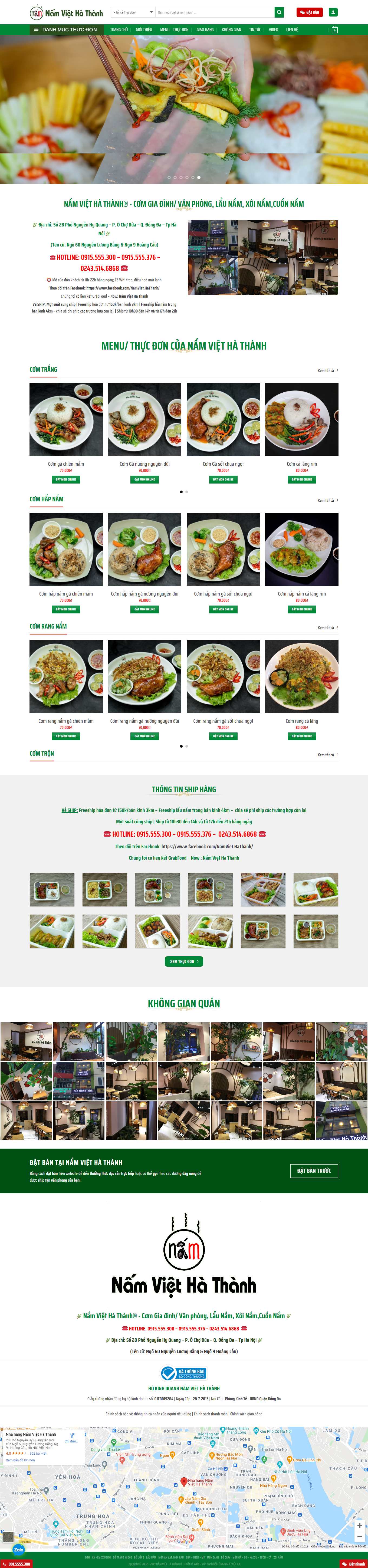 Thiết kế Web bán đồ ăn chay namviethathanh.com