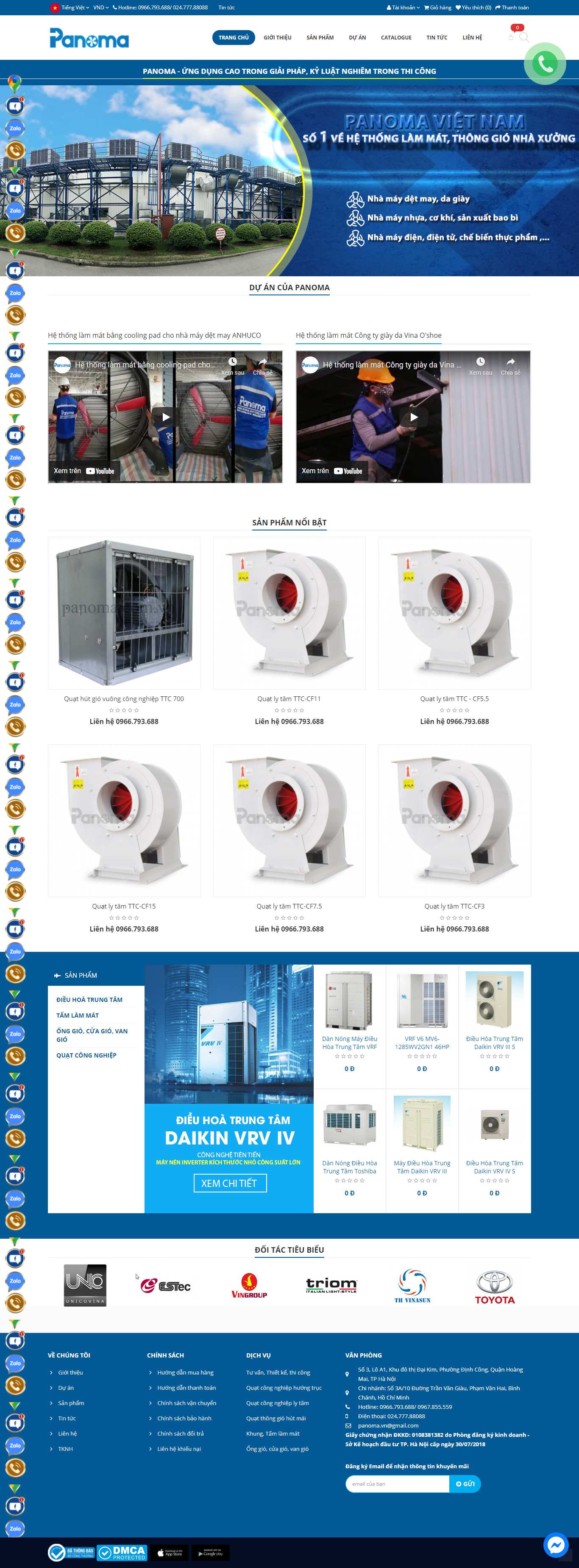 Thiết kế Web xưởng cơ khí thonggiolammat.com.vn