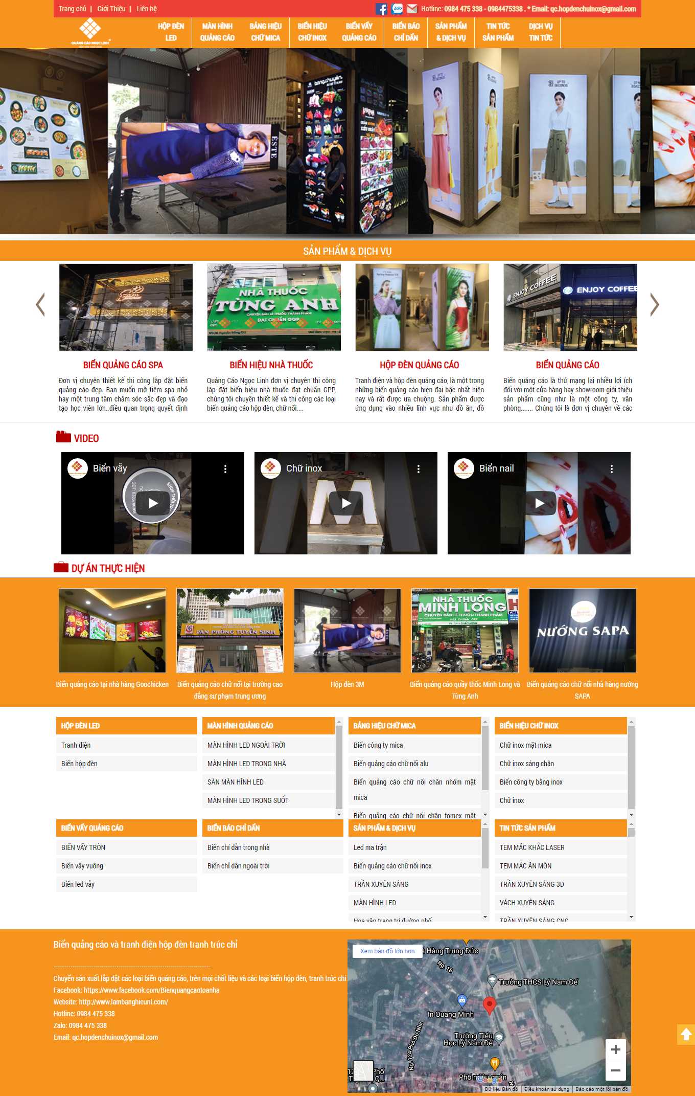 Thiết kế Web biển quảng cáo giá rẻ lambanghieunl.com