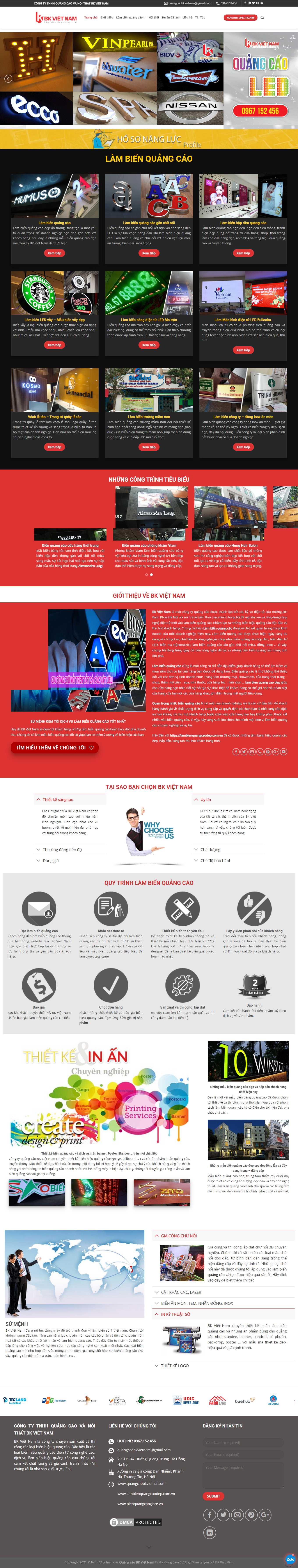 Thiết kế Web biển quảng cáo giá rẻ lambienquangcaodep.com.vn