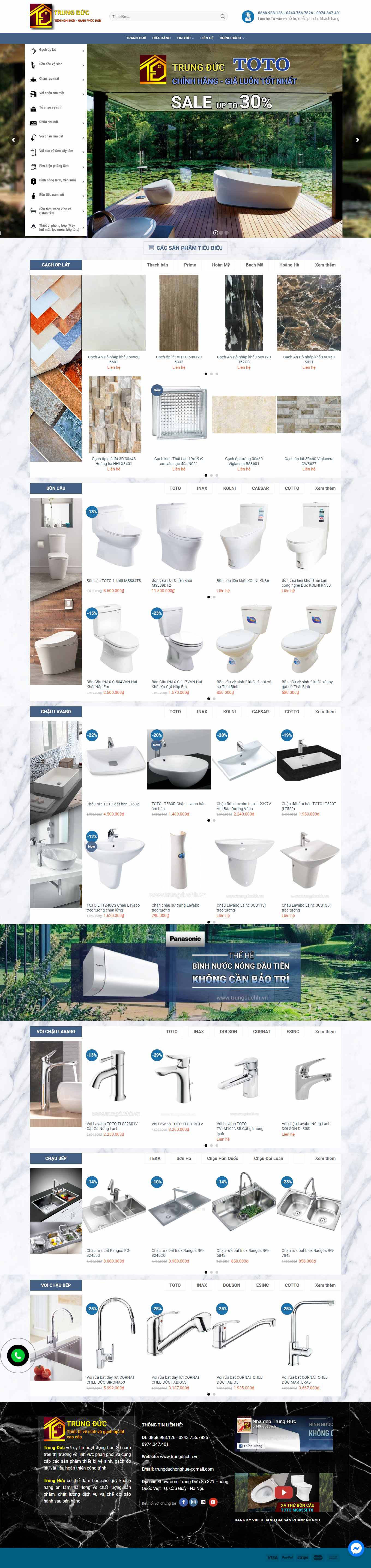 Thiết kế Web gạch đáp ốp lát trungduchh.vn