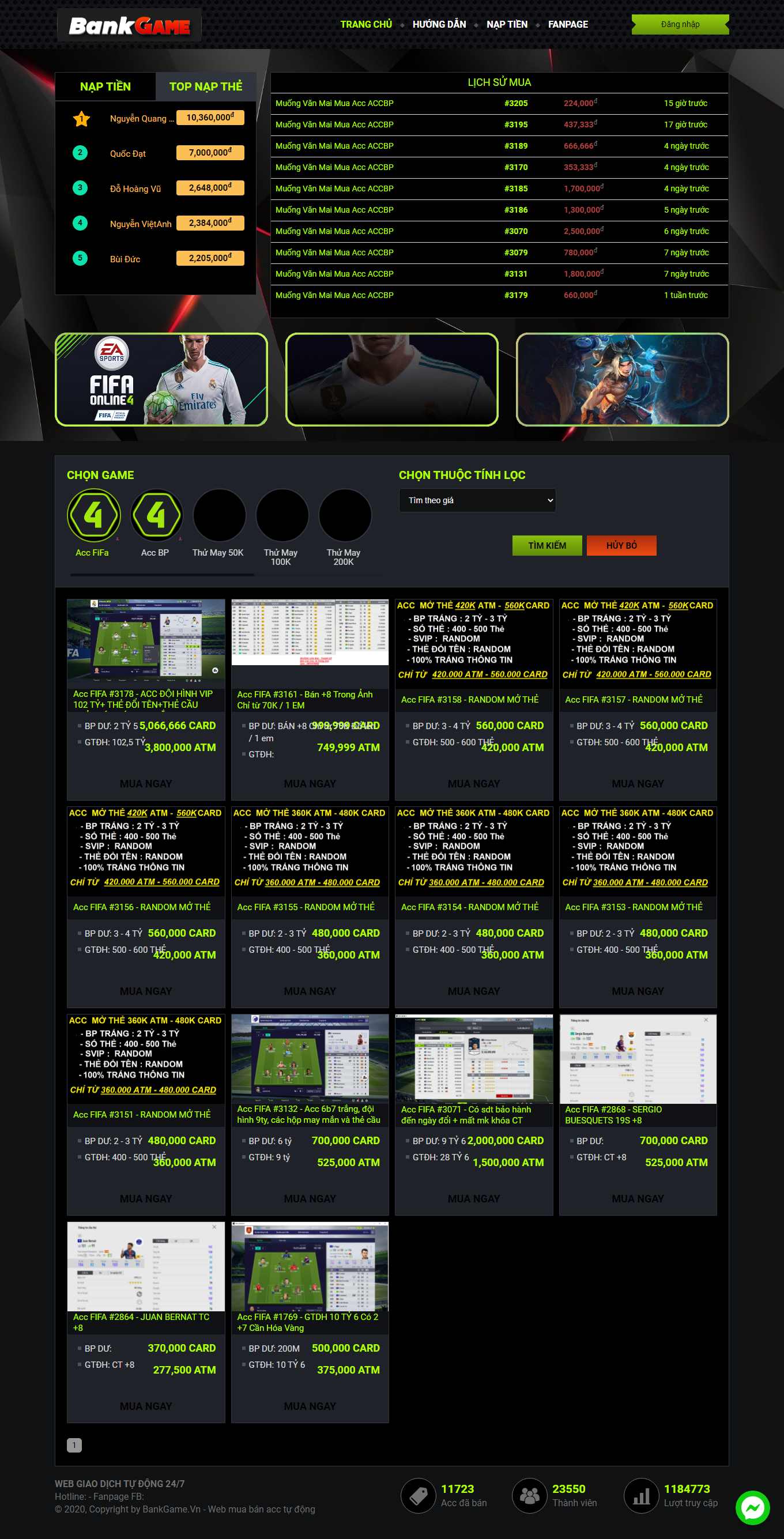 Thiết kế Web giới thiệu game, trò chơi điện tử bankgame.vn