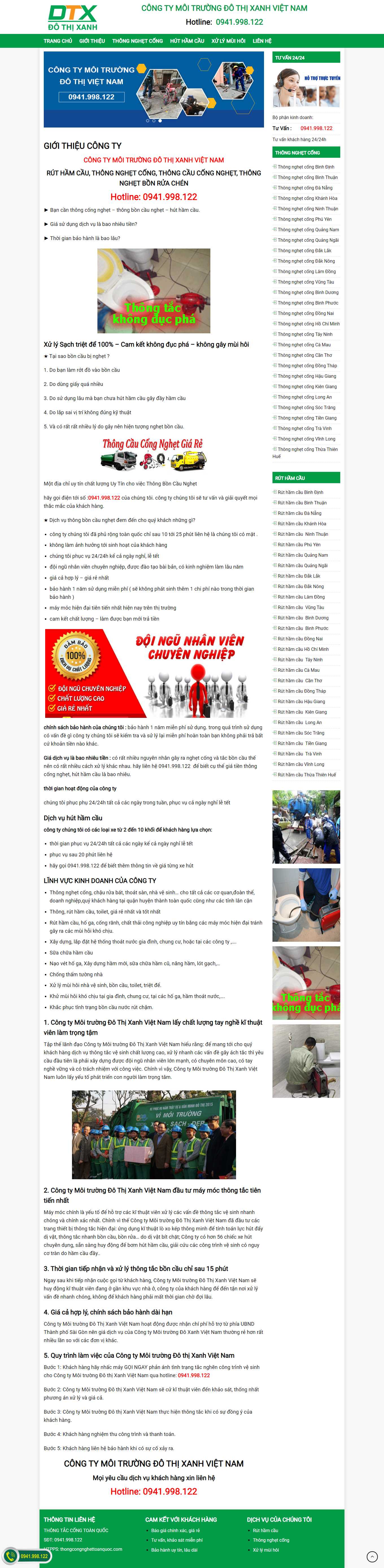 Thiết kế Web dịch vụ thông tắc công thongcongnghettoanquoc.com